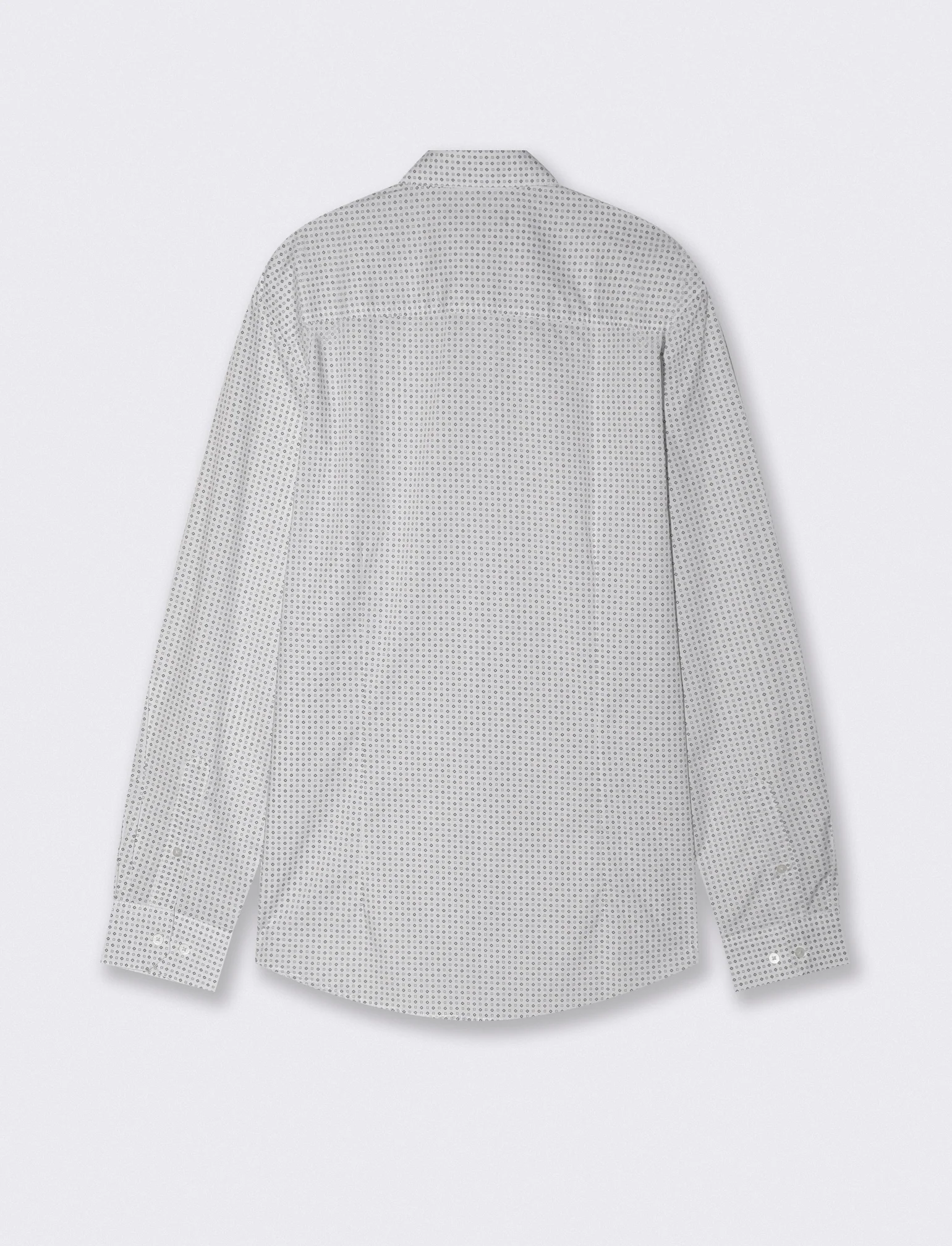 Camicia micro fantasia regular fit elegante - Bianco - Image 2