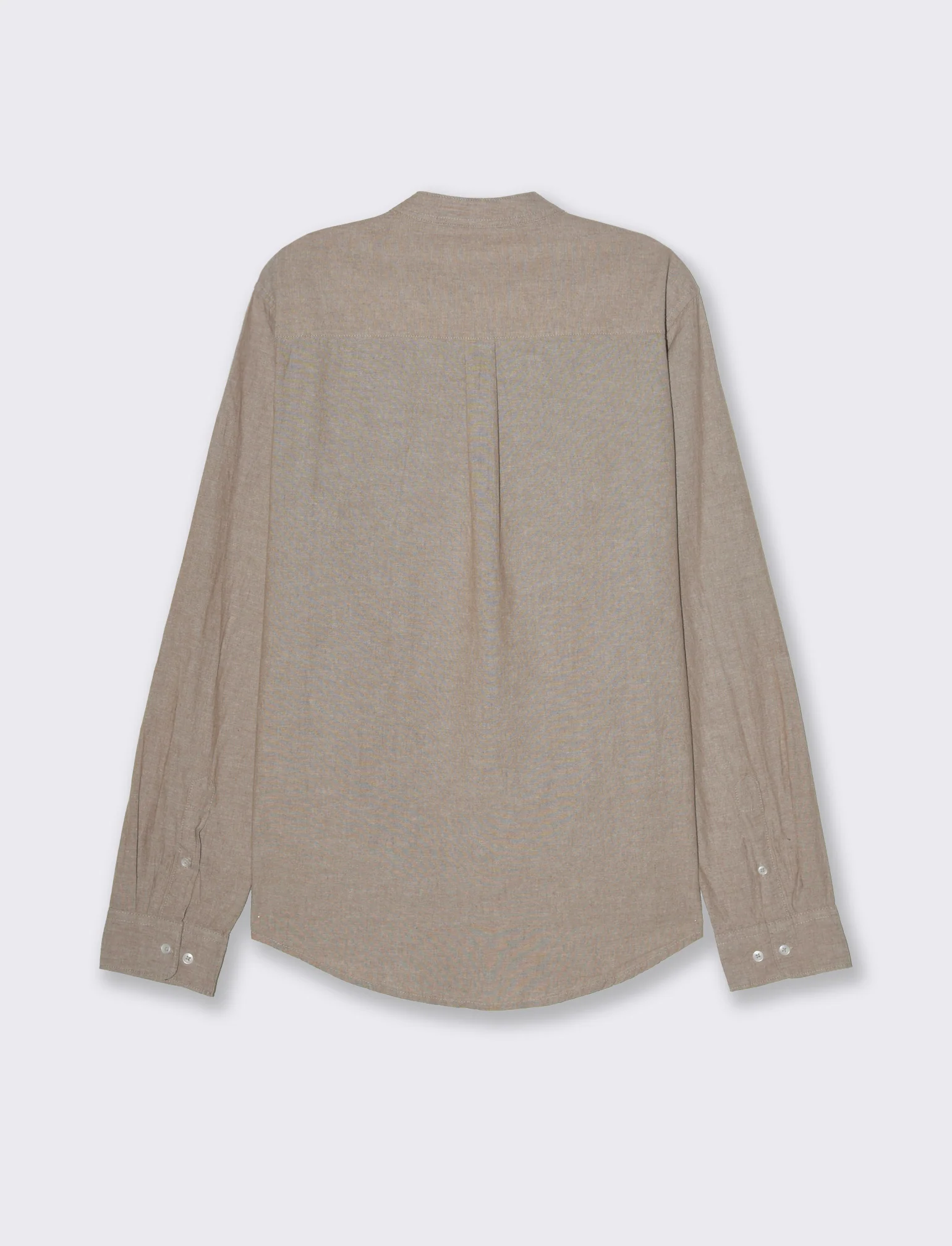 Camicia misto lino effetto melange da uomo - Grigio tortora - Image 5