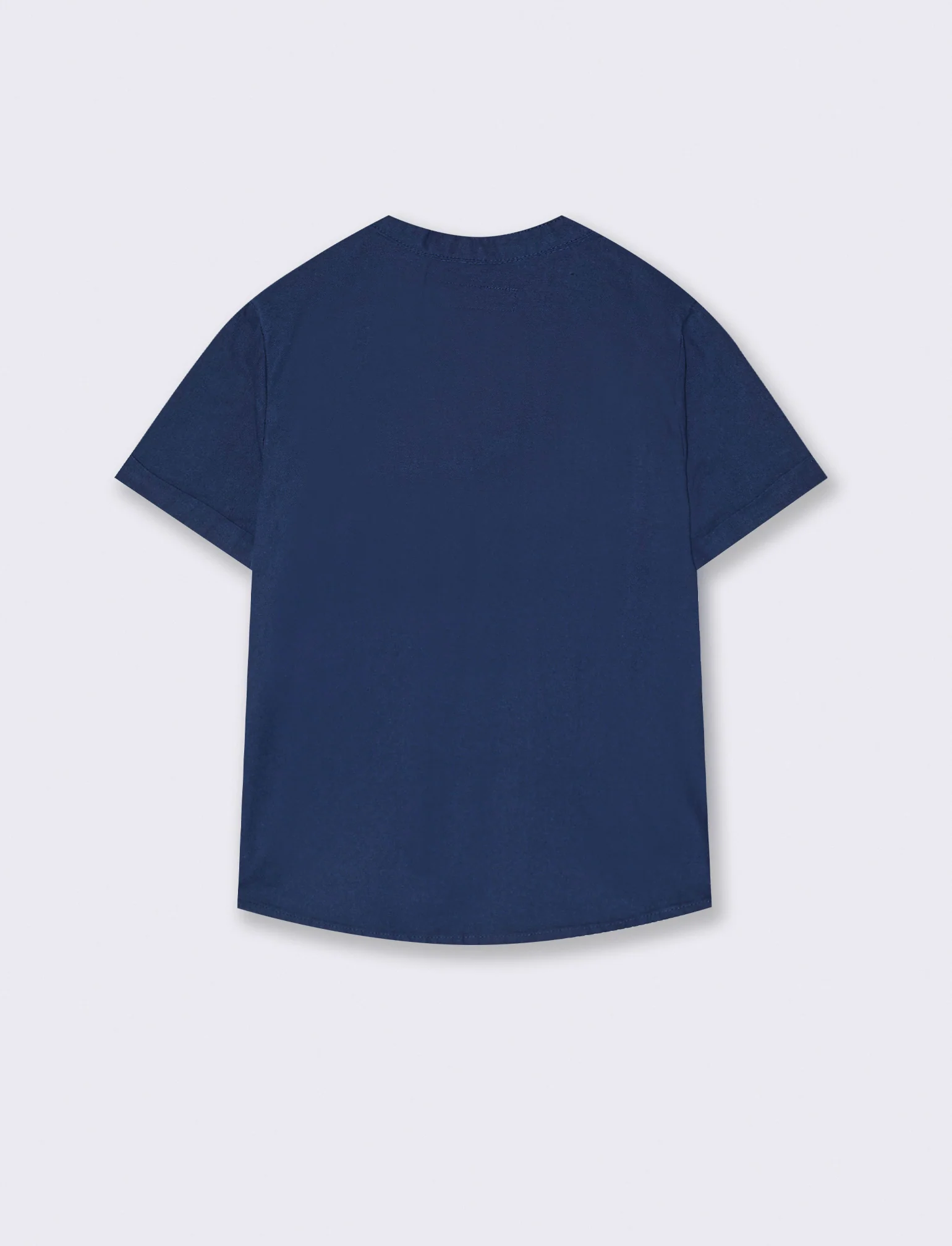 Camicia misto lino mezza manica da bambino - Blu - Image 2