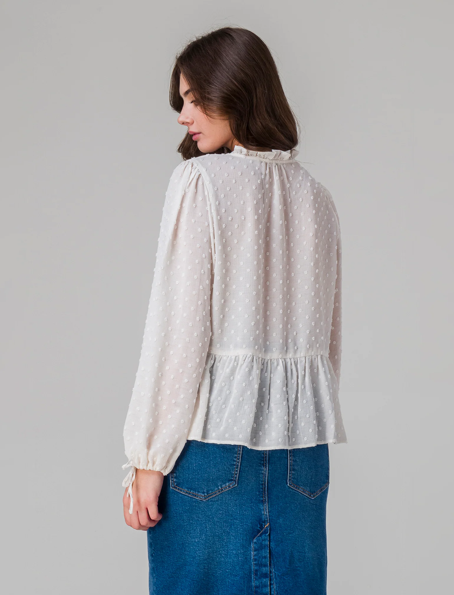 Camicia modello blusa da donna - Avorio