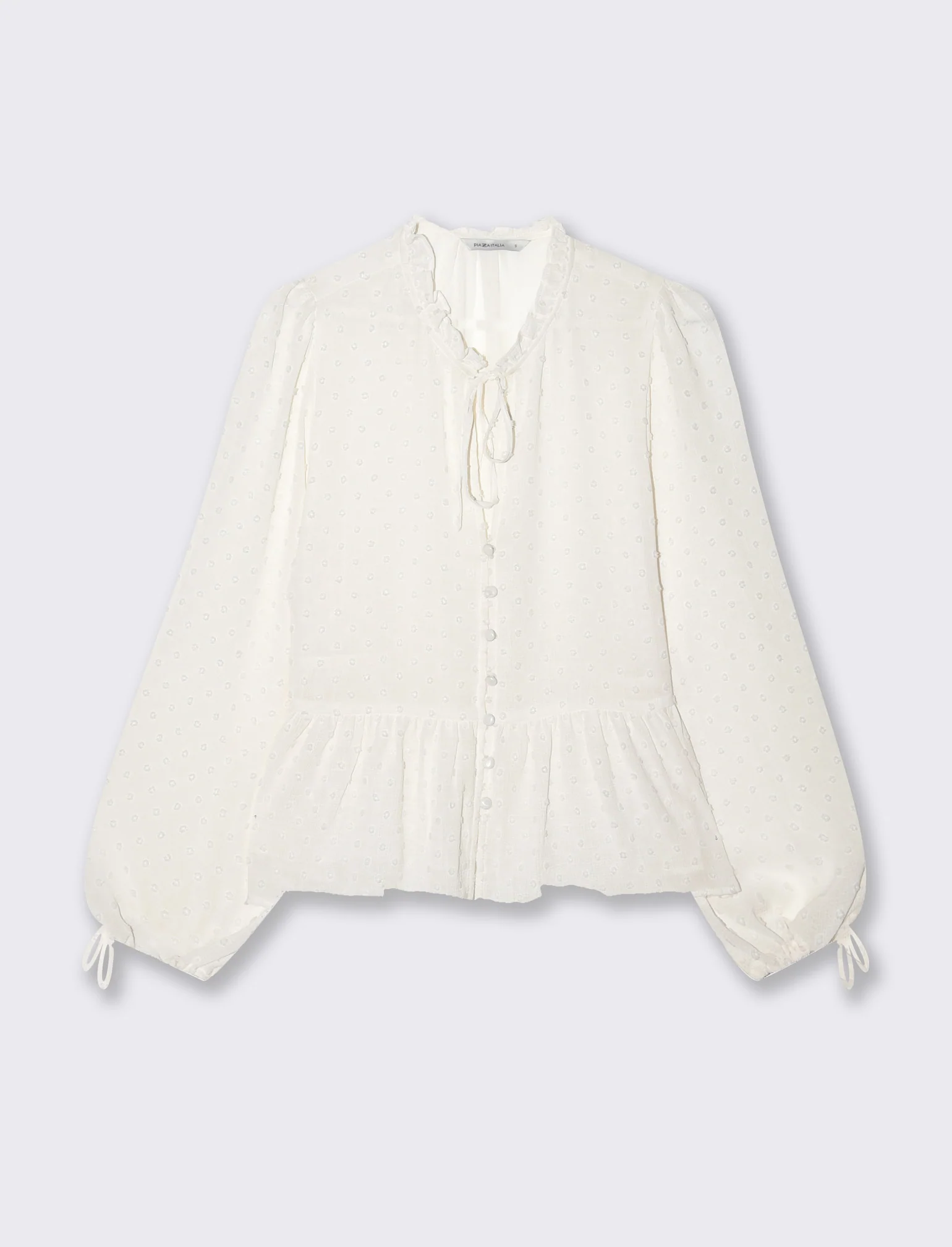 Camicia modello blusa da donna - Avorio - Image 4