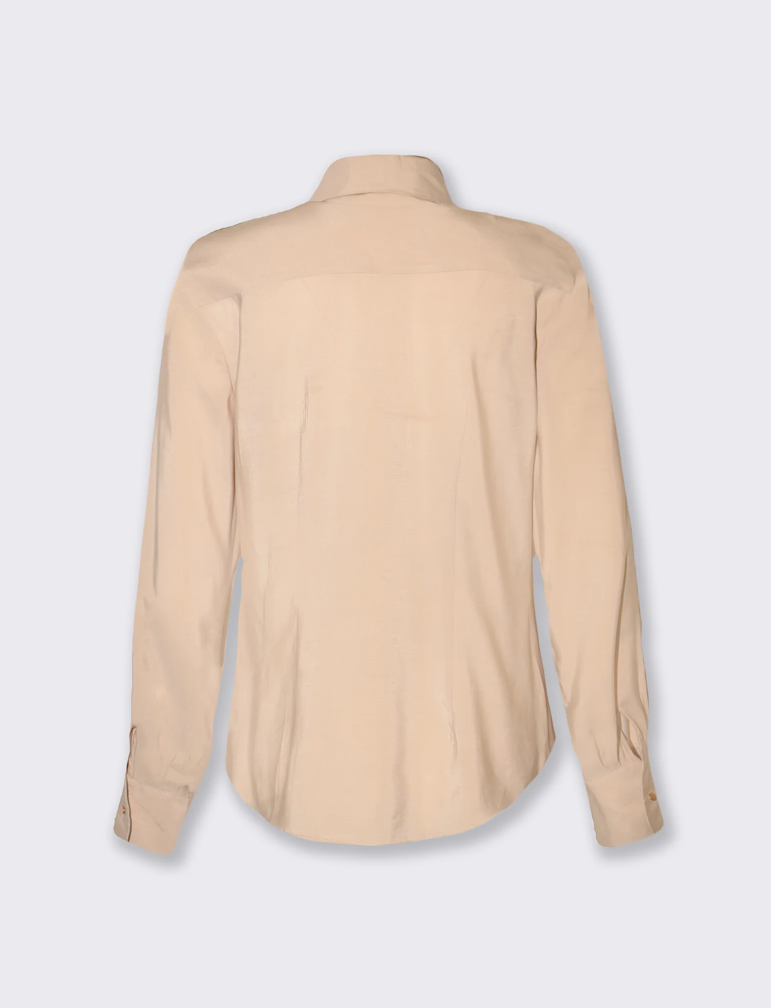 Camicia morbida manica lunga con tasche - Cuoio
