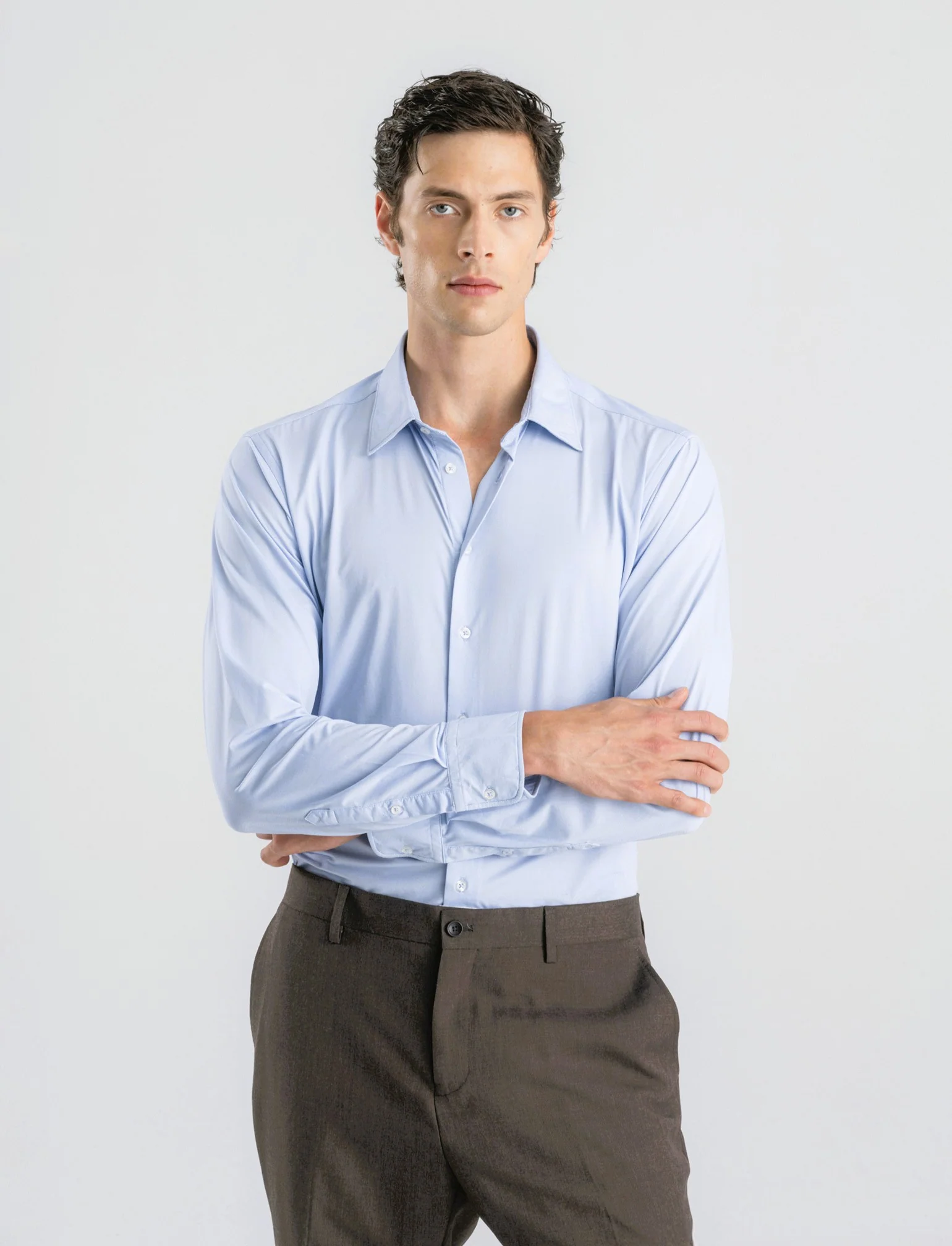 CAMICIA OPERATA FORMAL FIT - Azzurro - Image 3