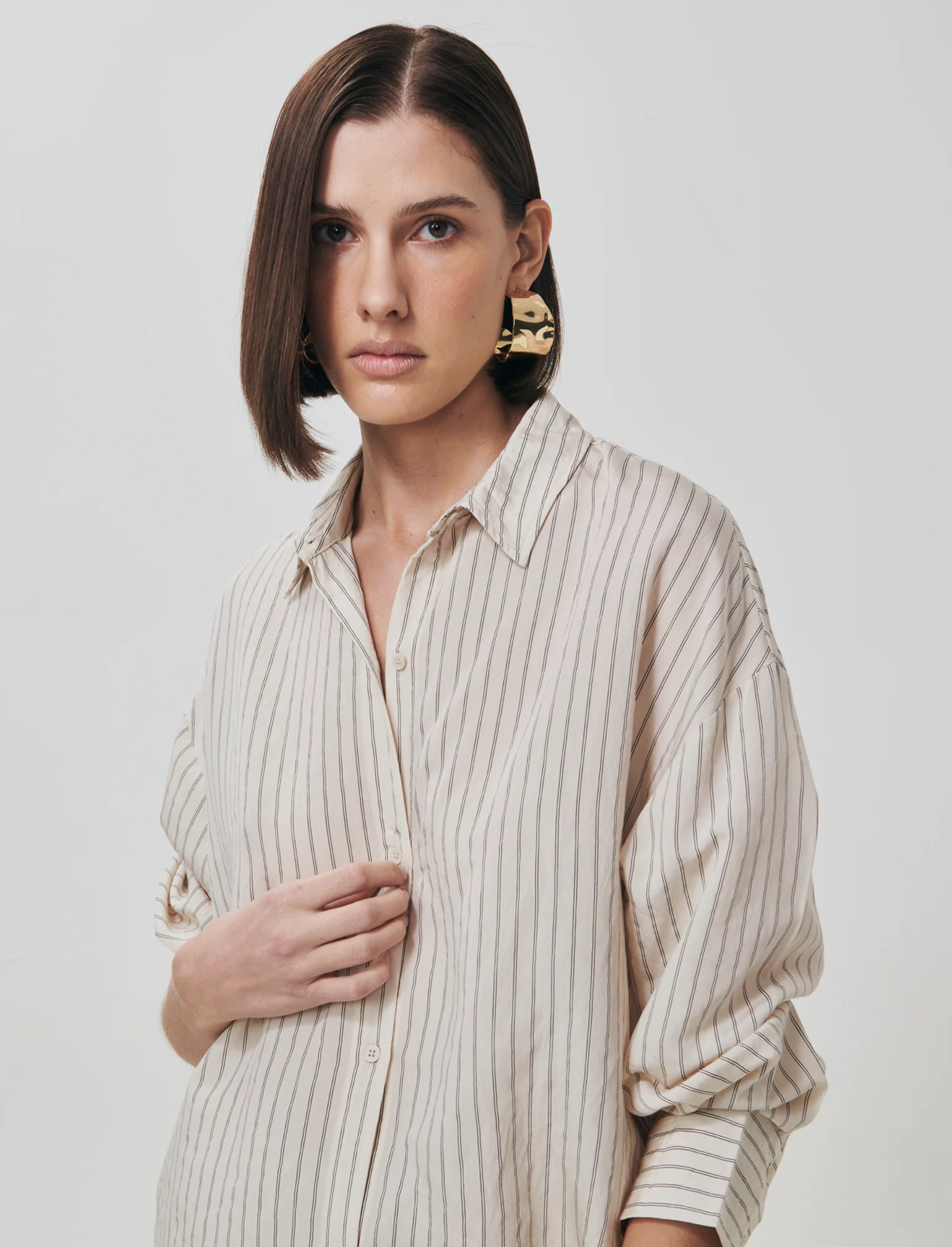 Camicia Oversize a Righe Verticali Women - var 1 - Image 2