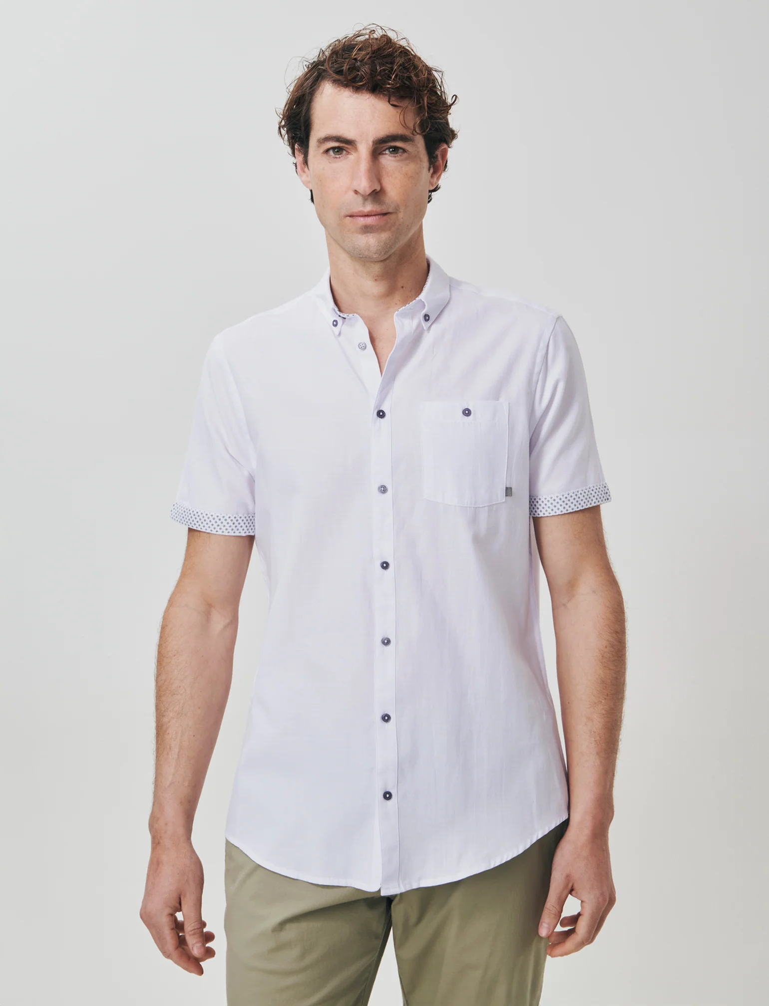 Camicia Oxford Regular Fit con taschino - Bianco - Image 3