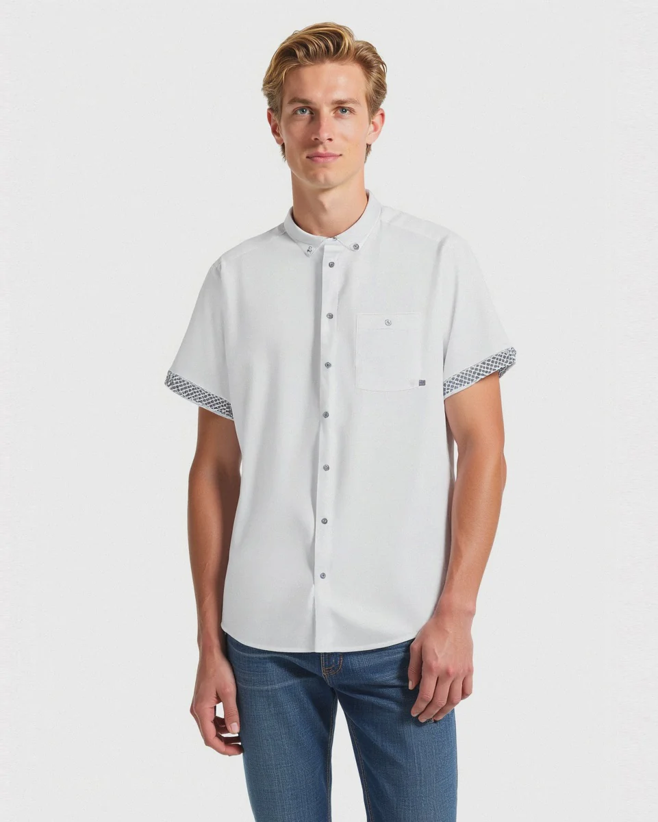 Camicia oxford regular fit da uomo - Bianco