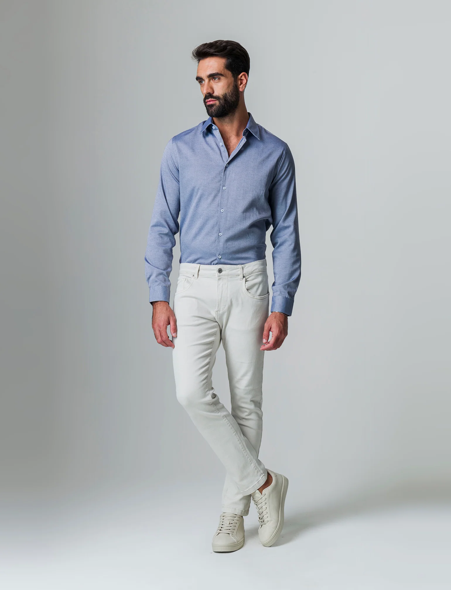 Camicia oxford regular fit da uomo - Blu - Image 2