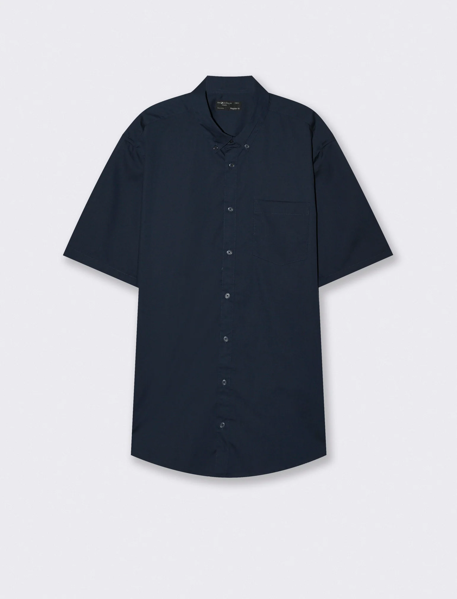 Camicia Regular Fit Easy Iron Botton Down - Blu