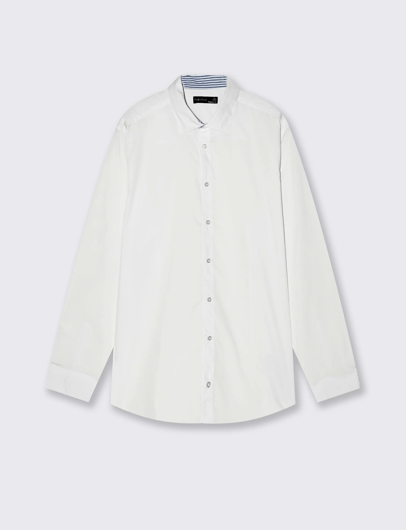 Camicia Regular Fit Easy Iron in Cotone - Bianco