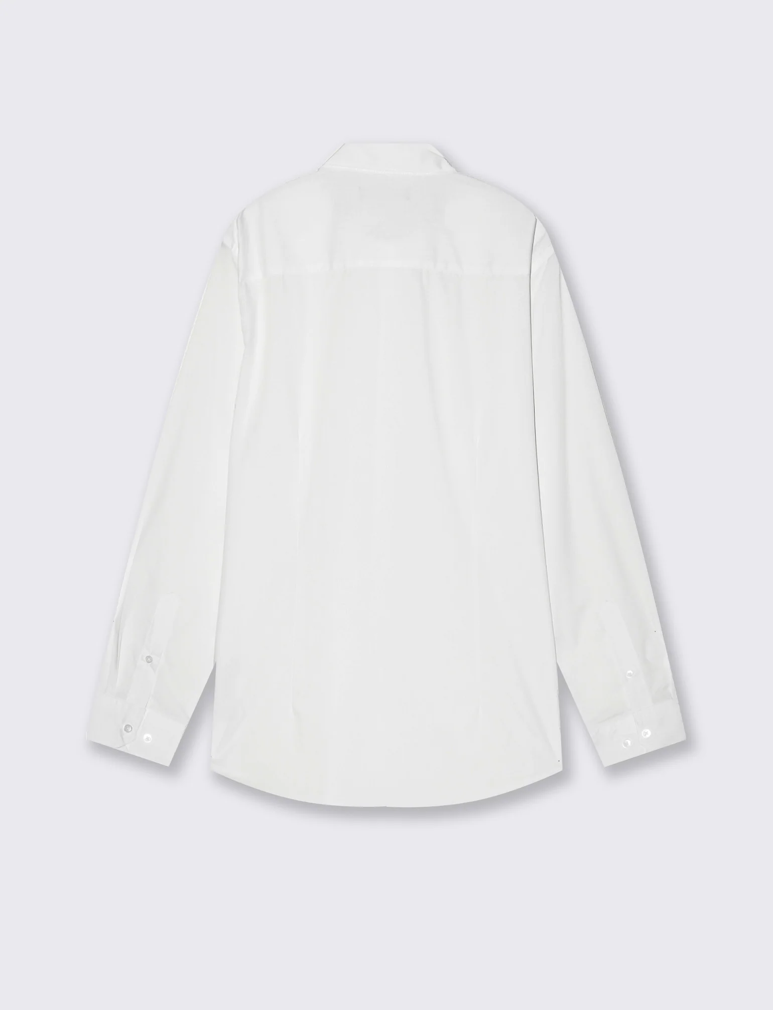 Camicia Regular Fit Easy Iron in Cotone - Bianco - Image 2