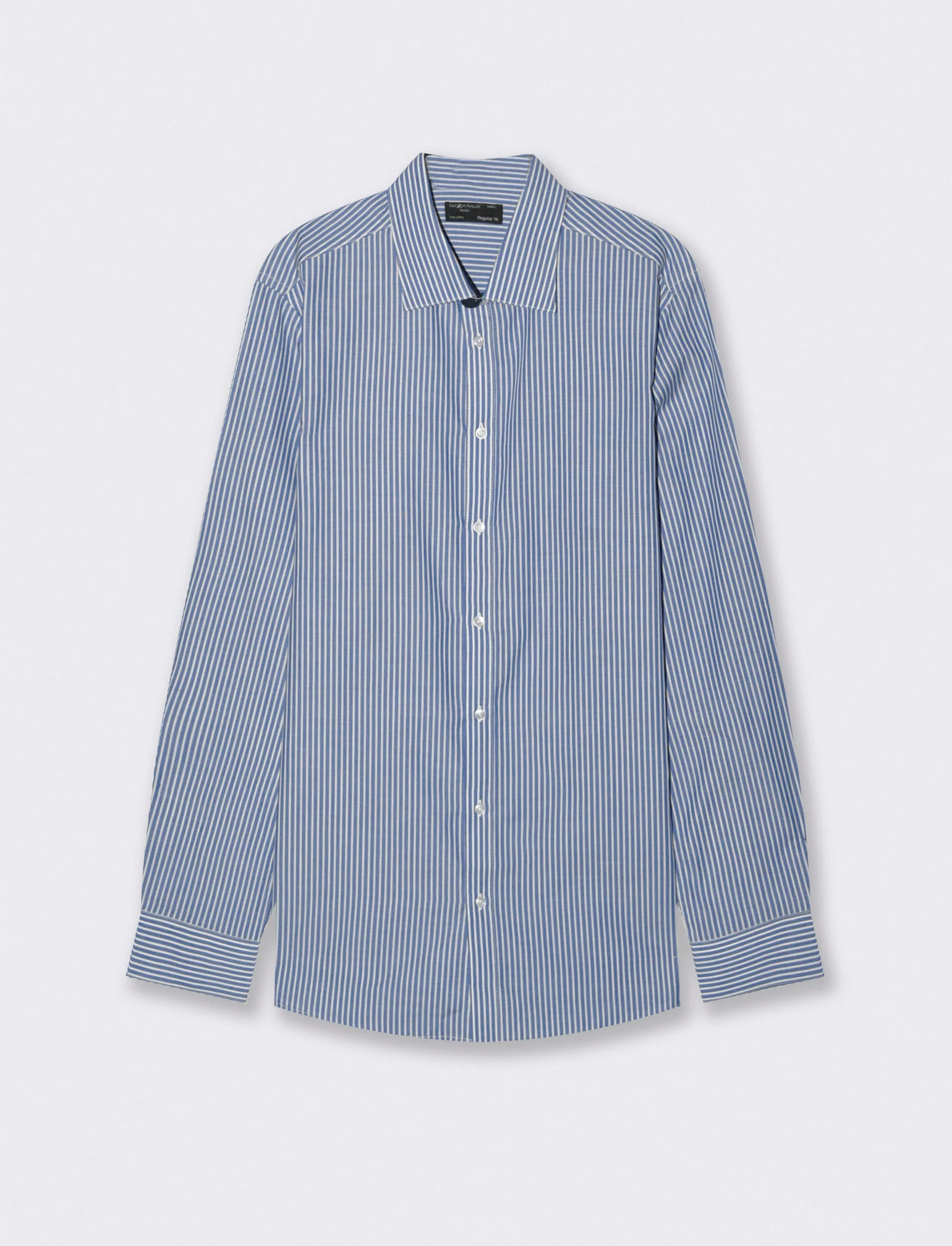 Camicia Regular Fit Easy Iron Unita e Fantasia - Avion - Image 2