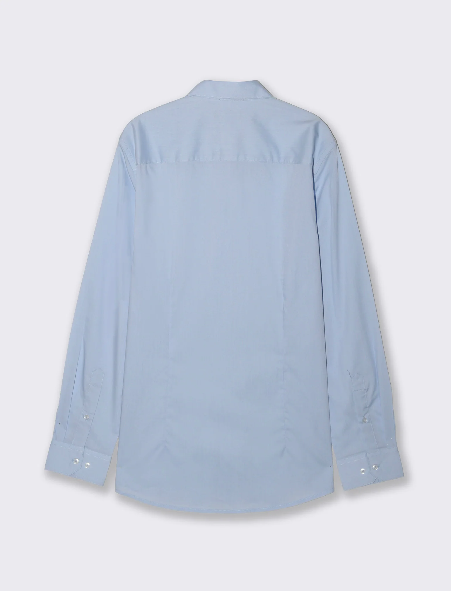 Camicia Regular Fit Easy Iron Unita e Fantasia - Celeste - Image 4