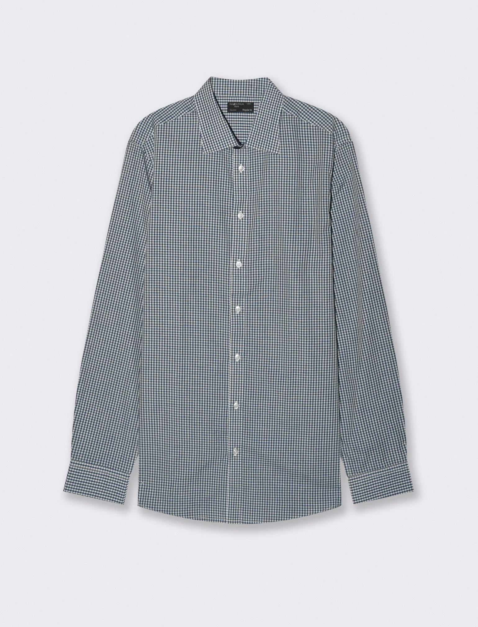 Camicia Regular Fit Easy Iron Unita e Fantasia - navy