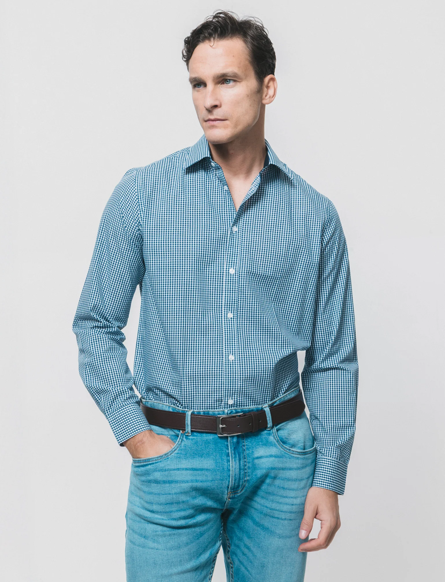 Camicia Regular Fit Easy Iron Unita e Fantasia - navy - Image 3