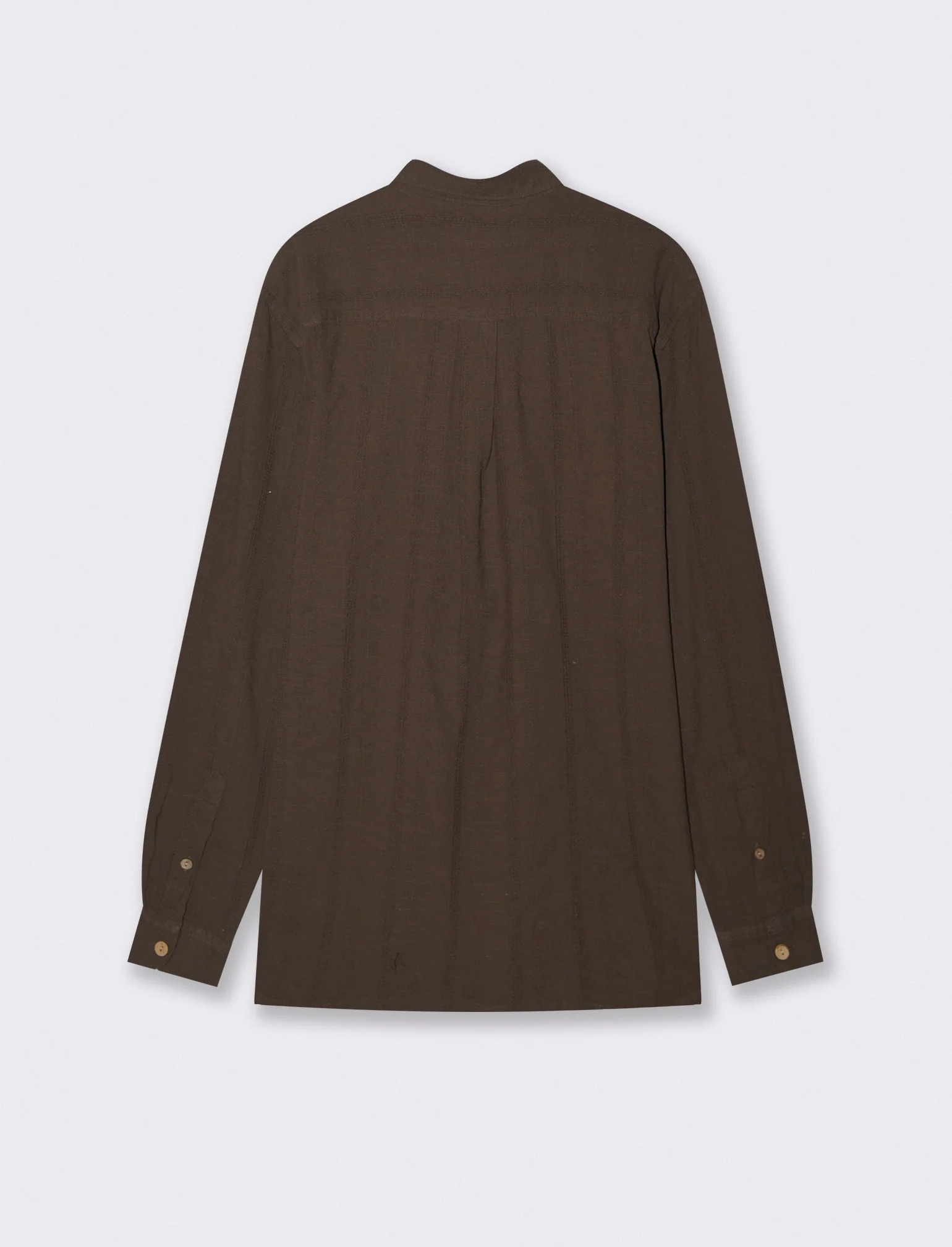Camicia regular fit in tessuto jacquard - Moro - Image 2