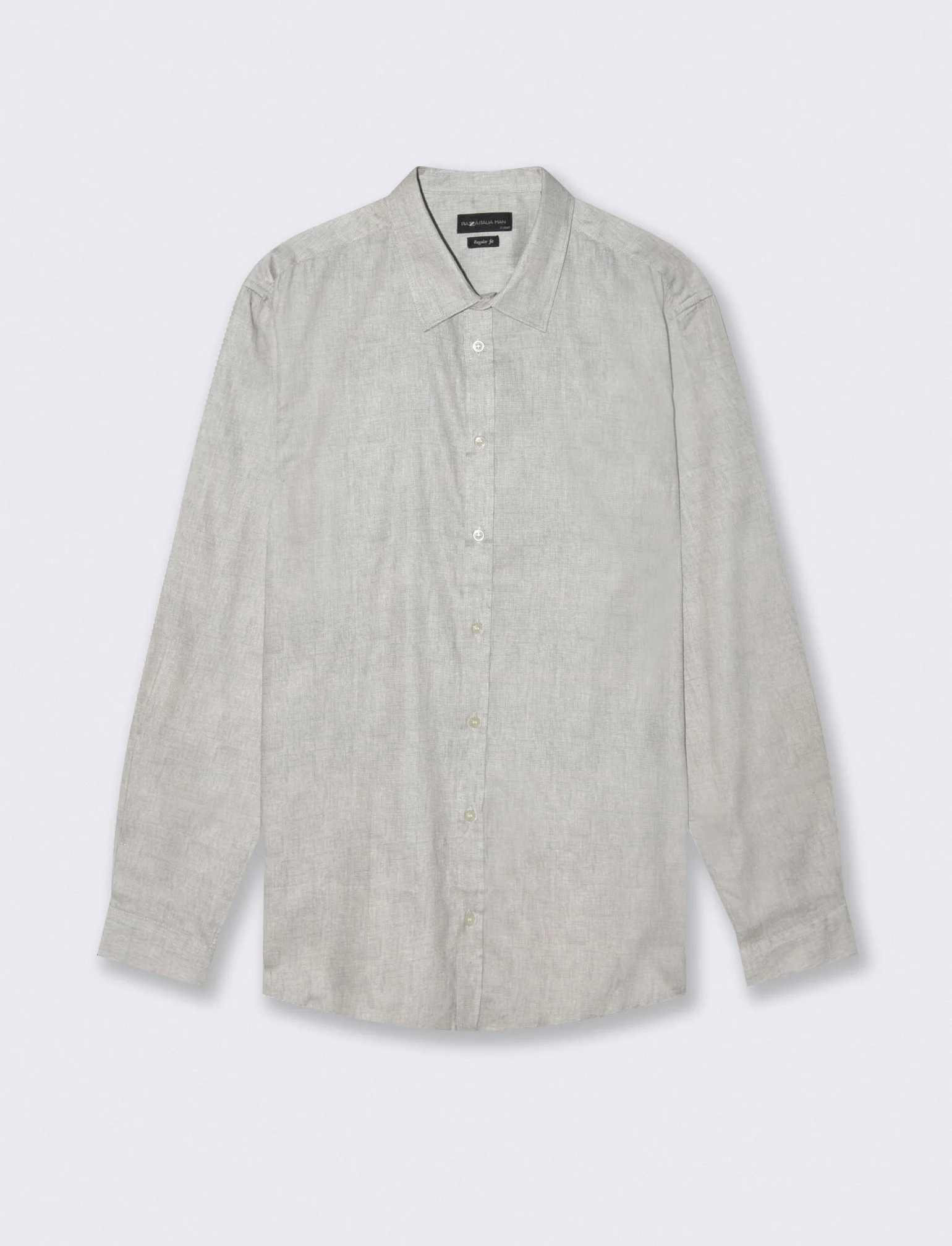 CAMICIA REGULAR FIT MICRO FANTASIA - Beige - Image 2