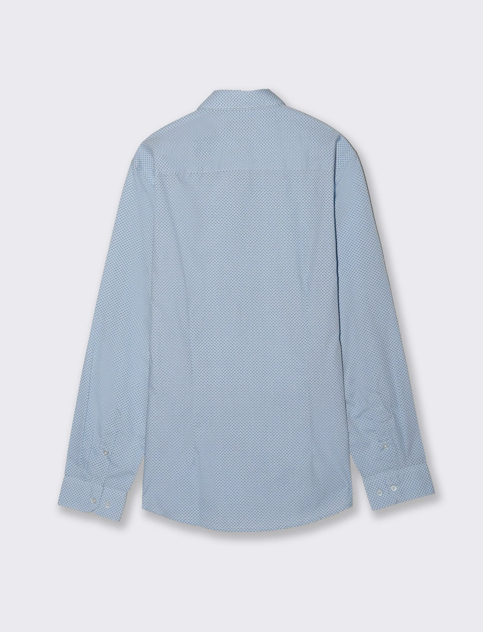 Camicia Regular Fit Micro Fantasia - Celeste - Image 2