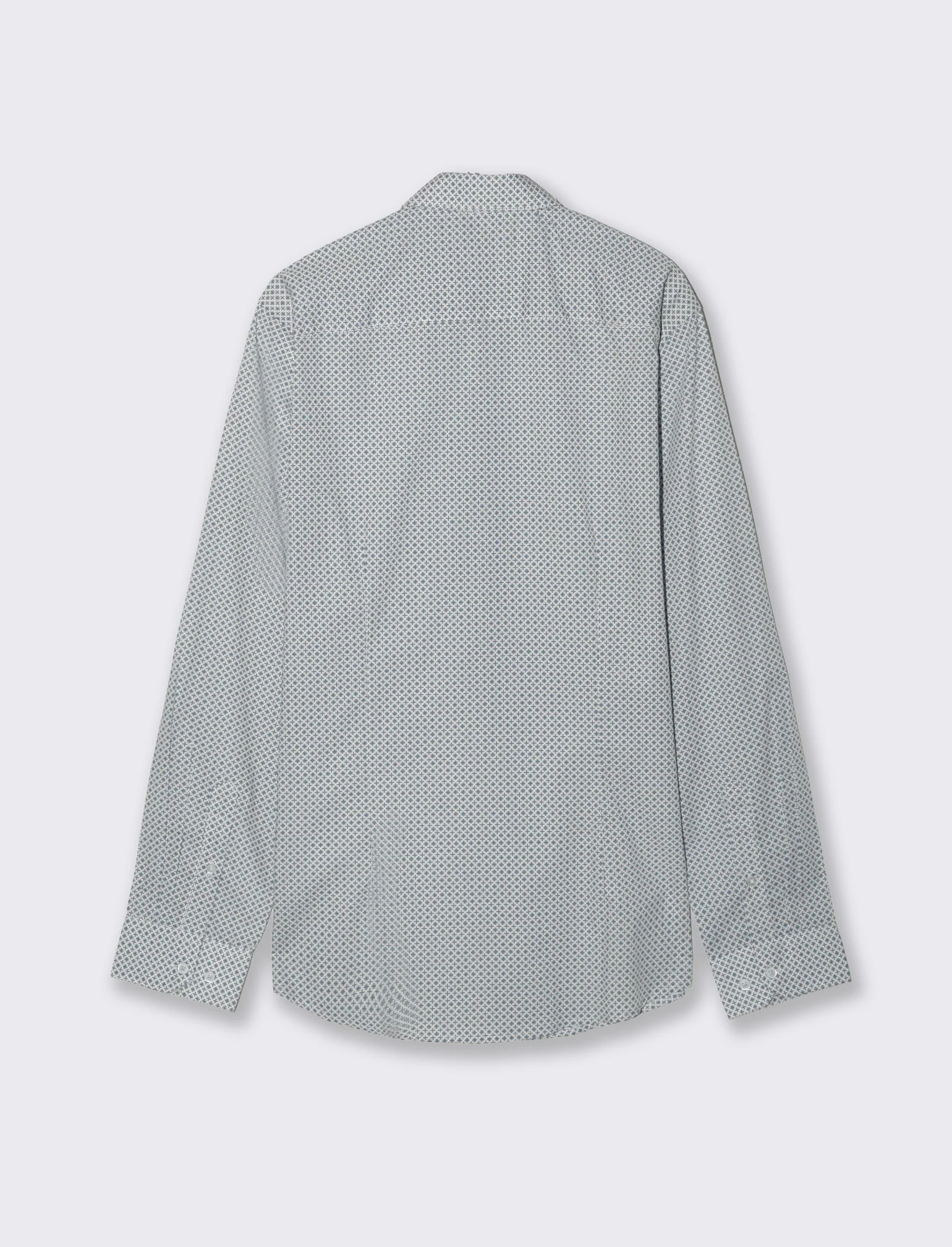 Camicia Regular Fit Micro Fantasia - Grigio ghiaccio - Image 2
