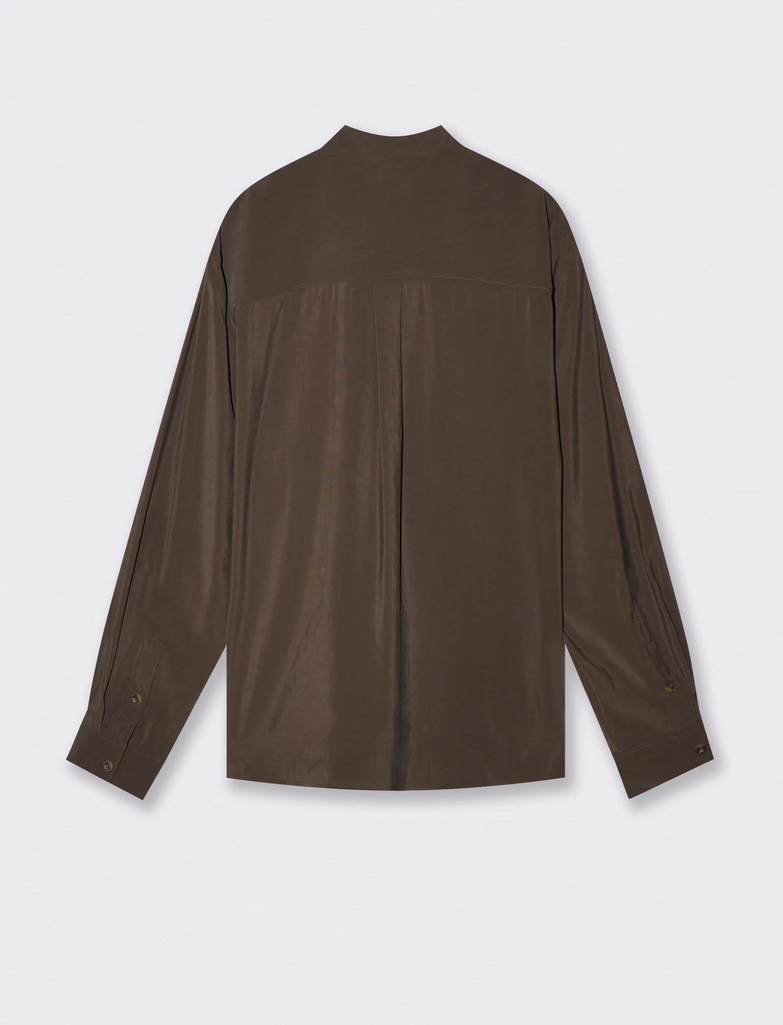 Camicia relaxed fit in misto viscosa - Moro - Image 2