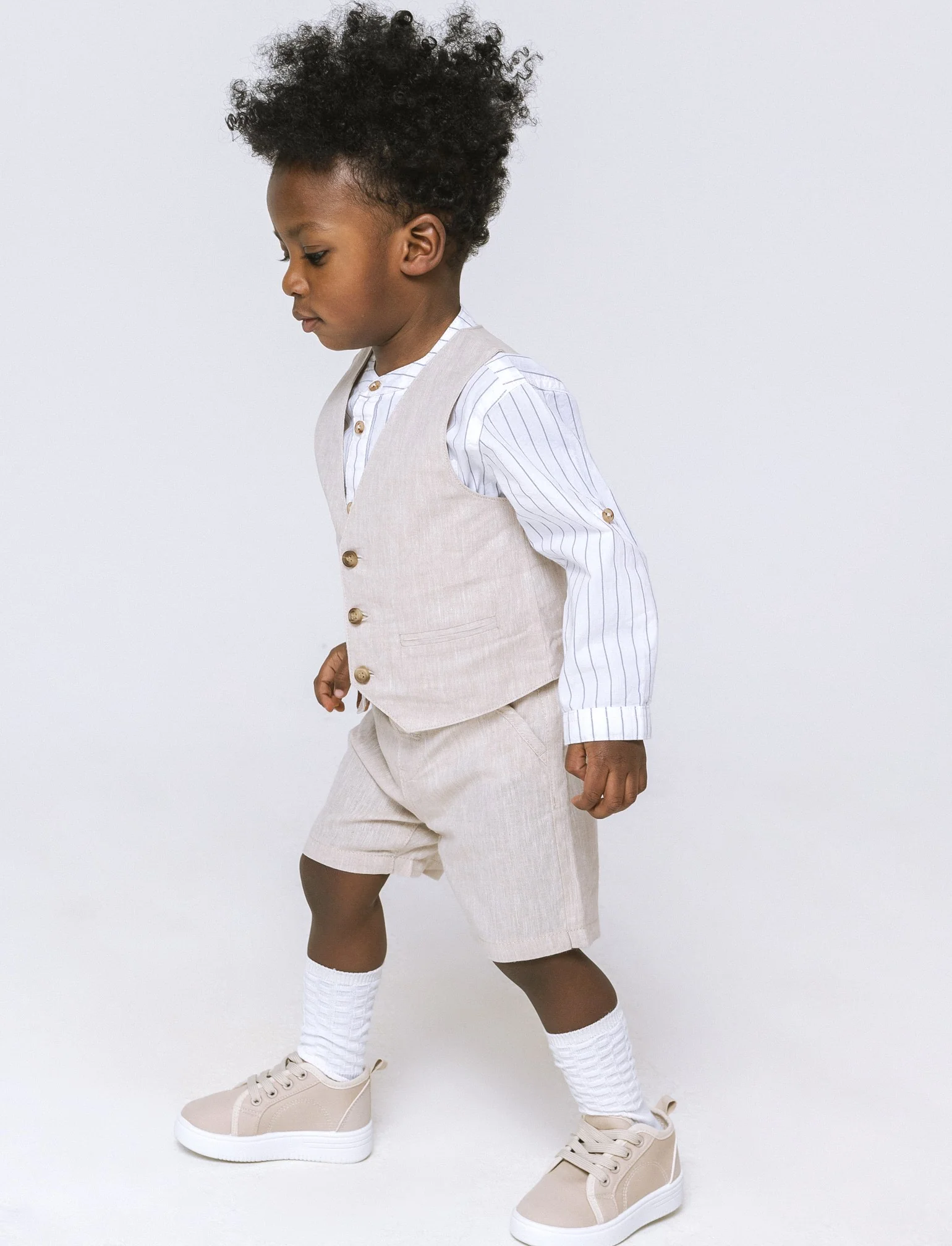 Camicia rigata da neonato - Righe - Image 2