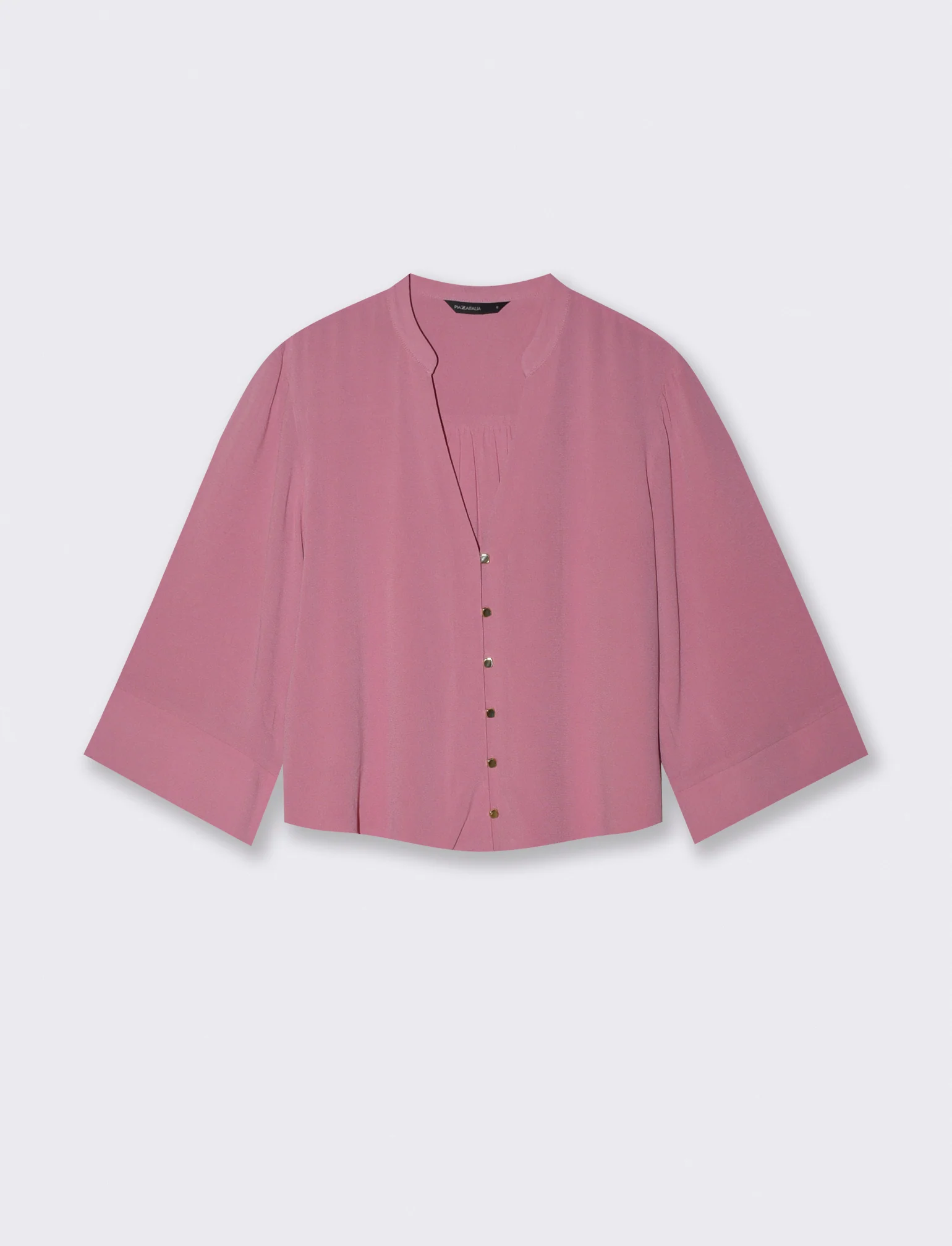 CAMICIA SCOLLO A V - Rosa