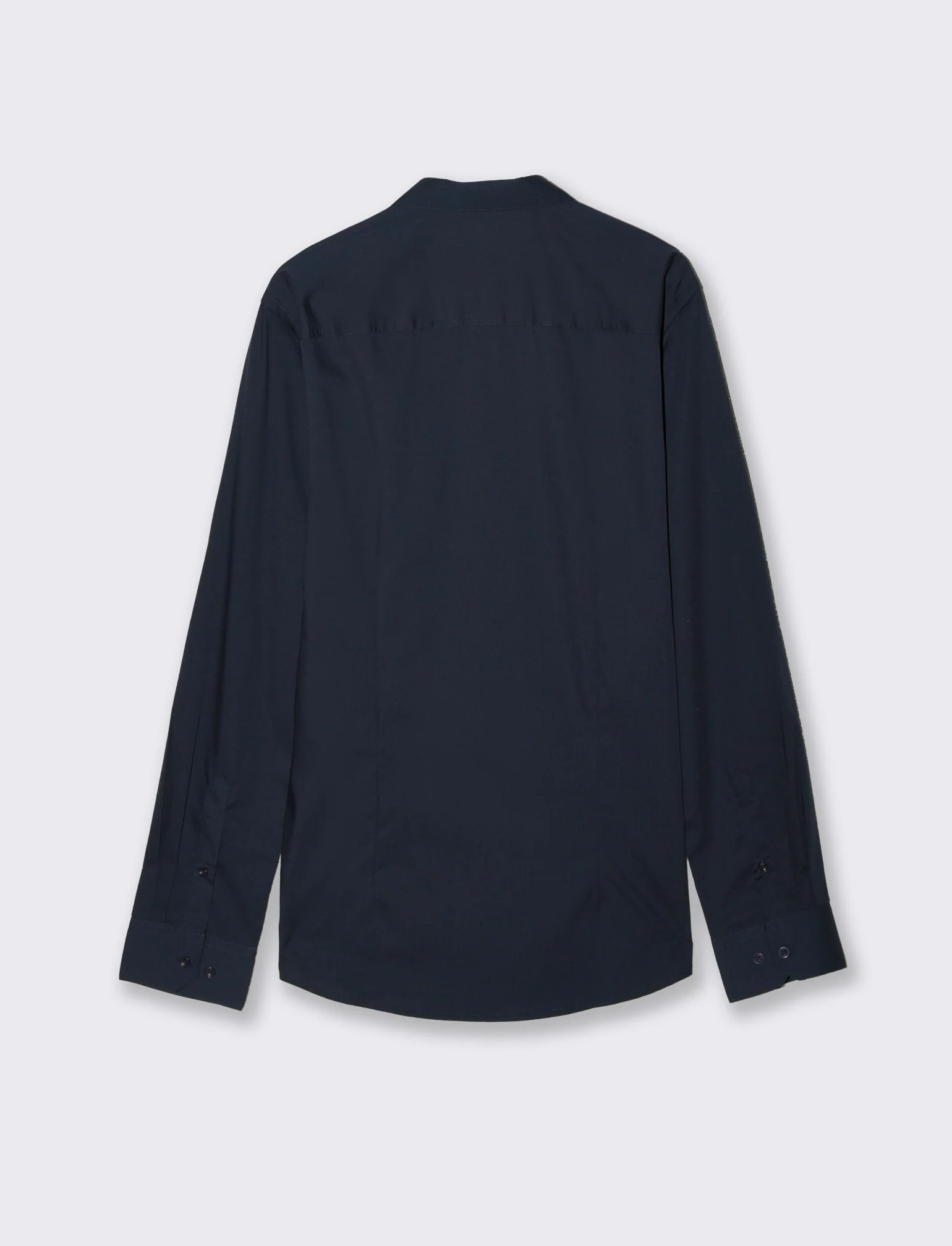 Camicia Slim Fit Easy Iron in Cotone - Blu - Image 4