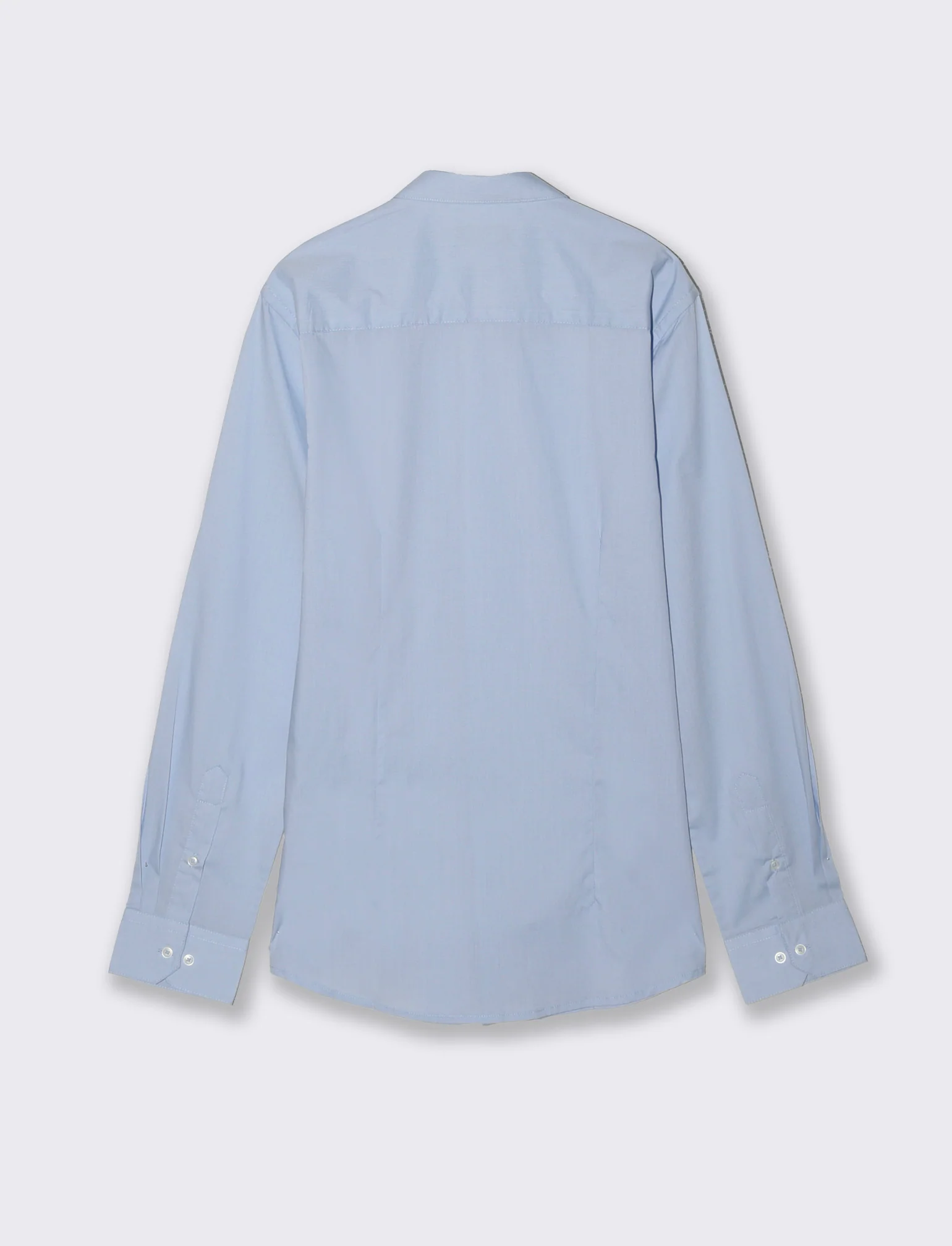Camicia Slim Fit Easy Iron in Cotone - Celeste - Image 4