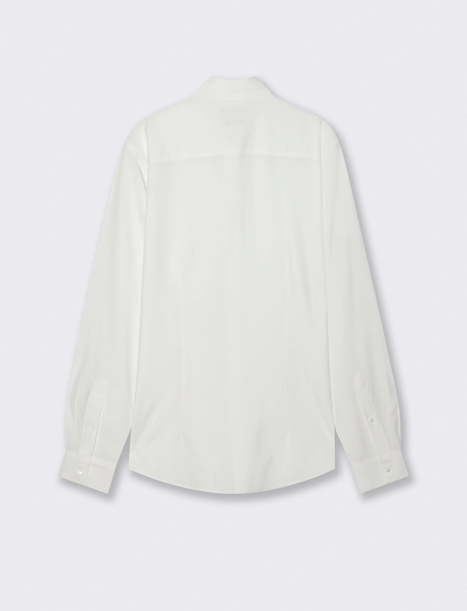 Camicia Slim Fit in Tessuto Tecnico - Bianco - Image 4