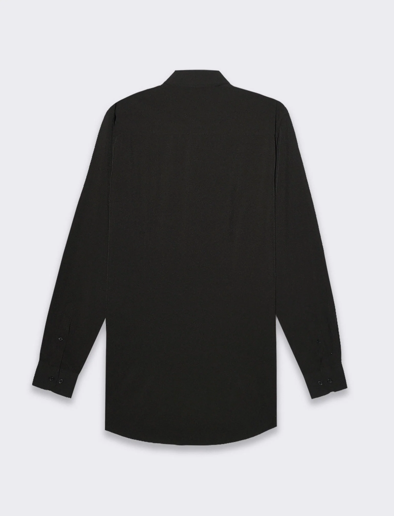 Camicia slim fit tessuto tecnico da uomo - Nero - Image 2