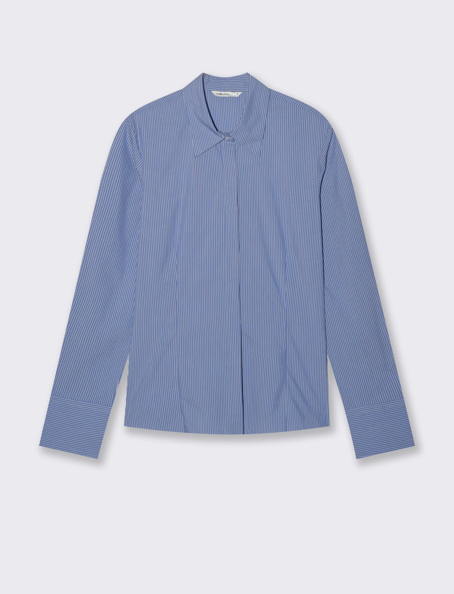 Camicia Slim in Tela Elastica - Celeste