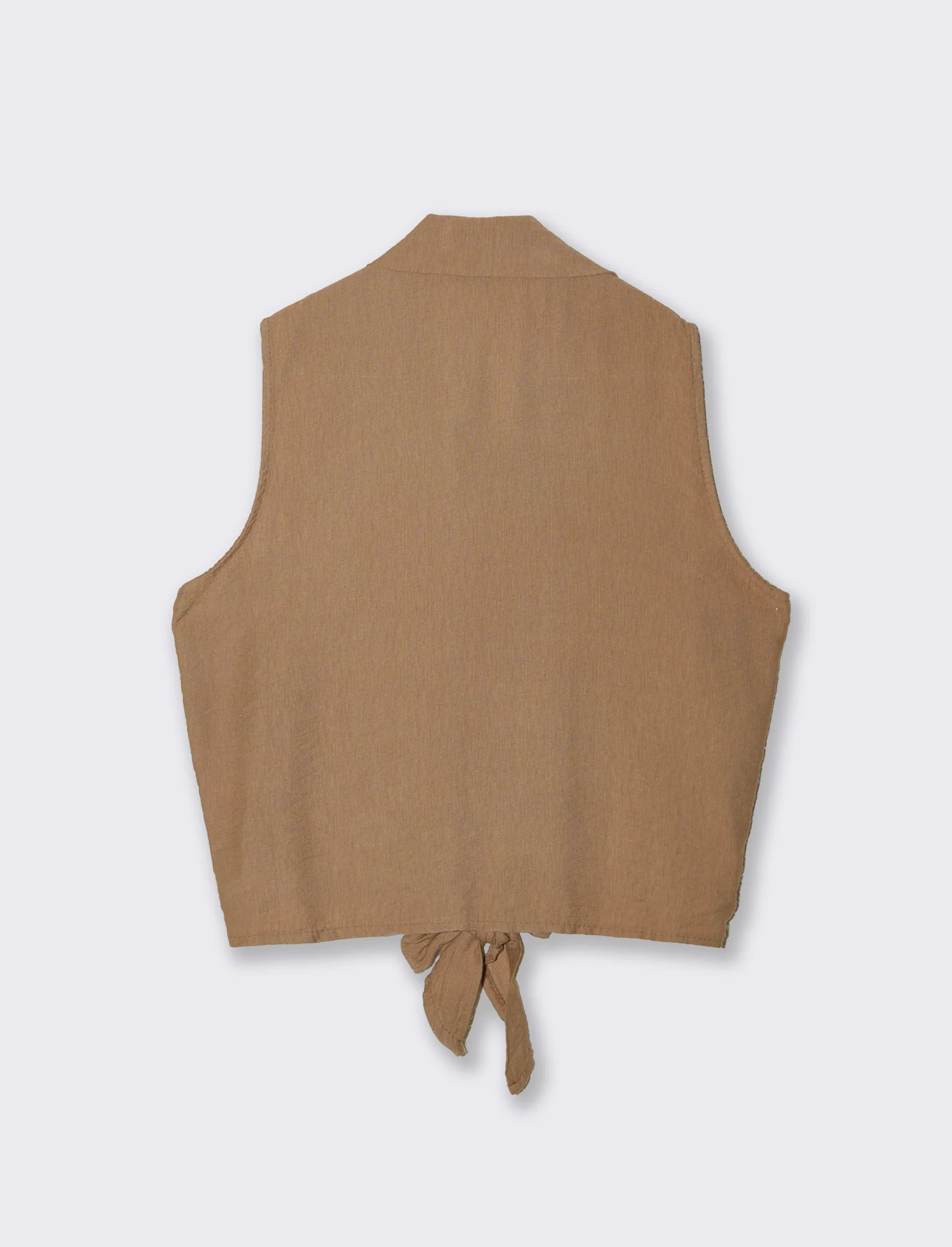 Camicia smanicata - Cammello - Image 4