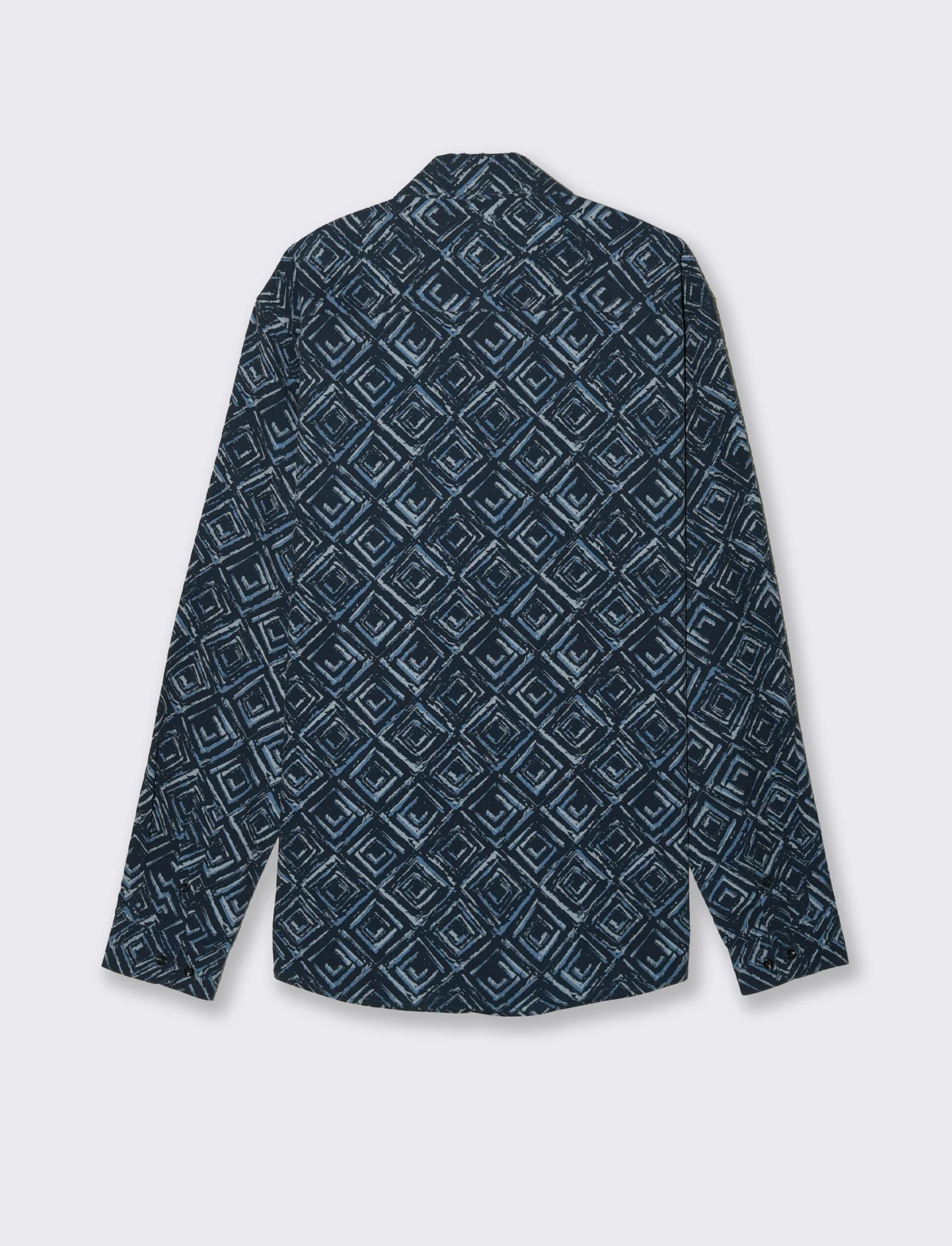 CAMICIA SOFT FIT FANTASIA ASTRATTA - Blu - Image 2