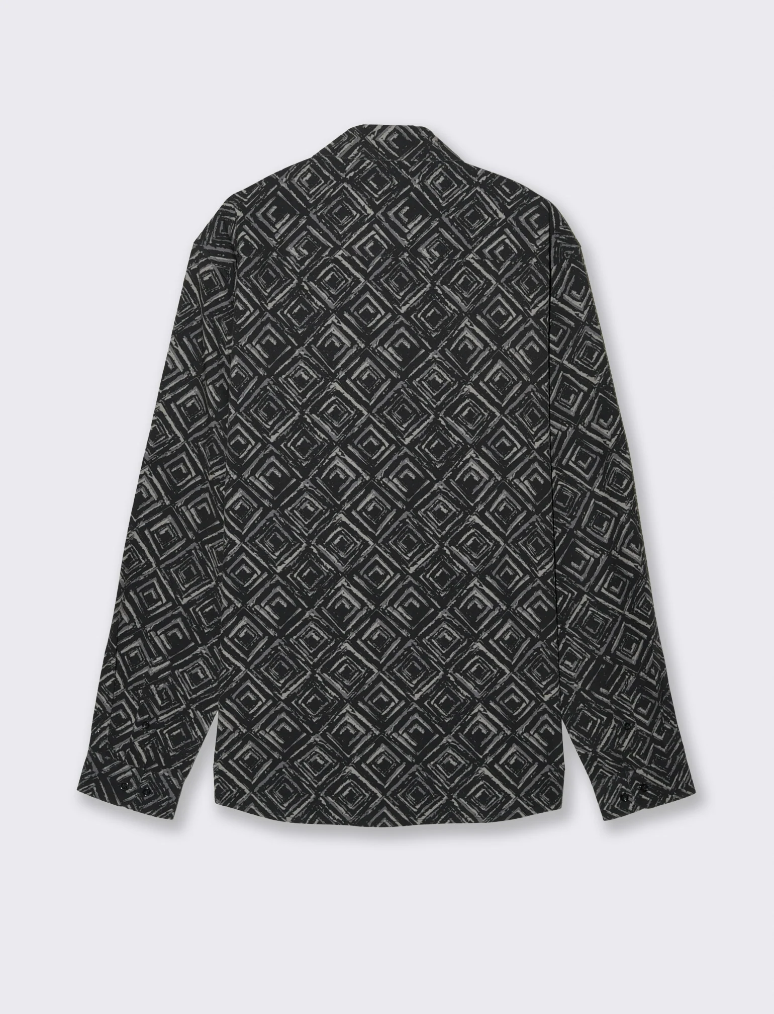 CAMICIA SOFT FIT FANTASIA ASTRATTA - Nero - Image 2