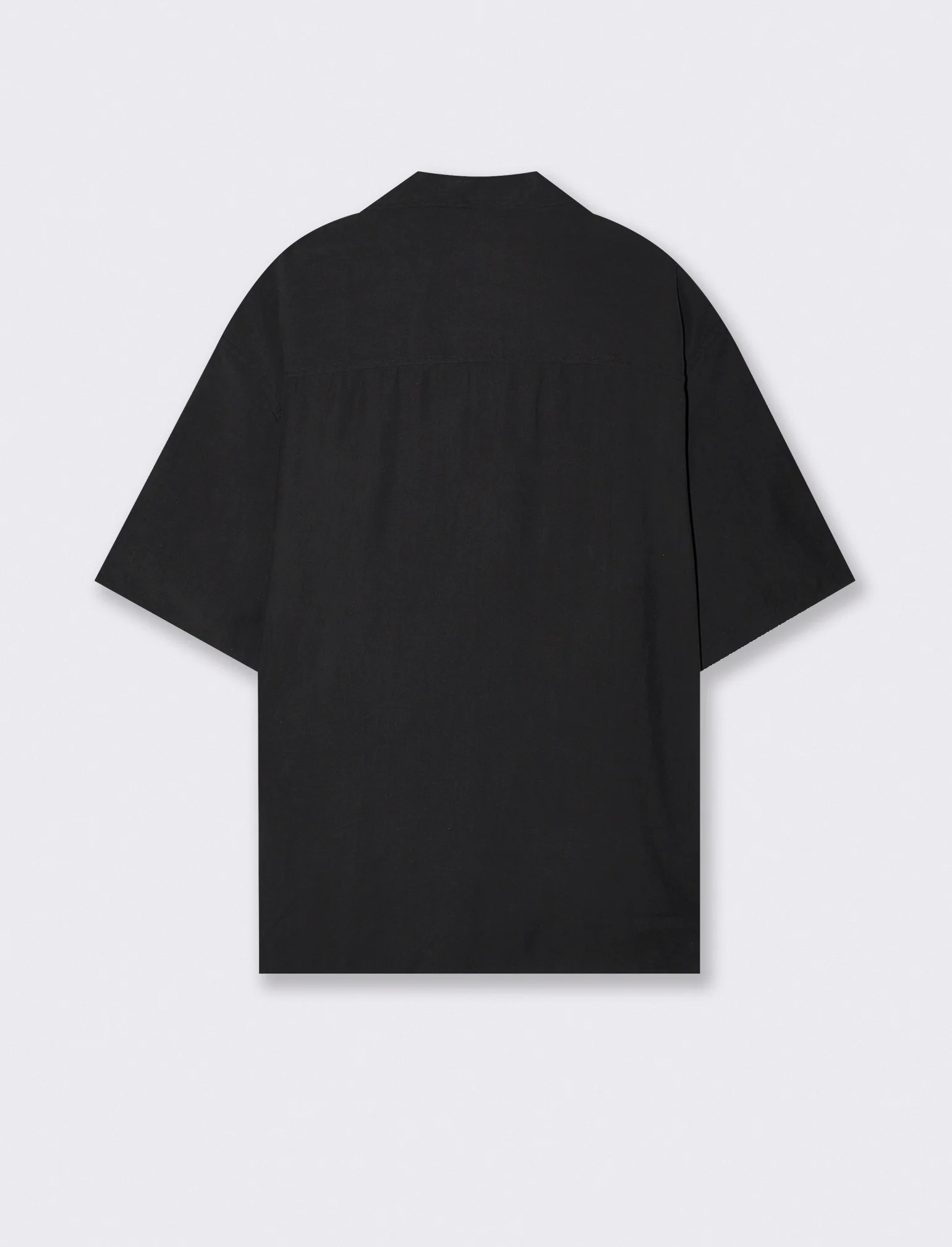 Camicia soft fit in misto lyocell - Nero - Image 4