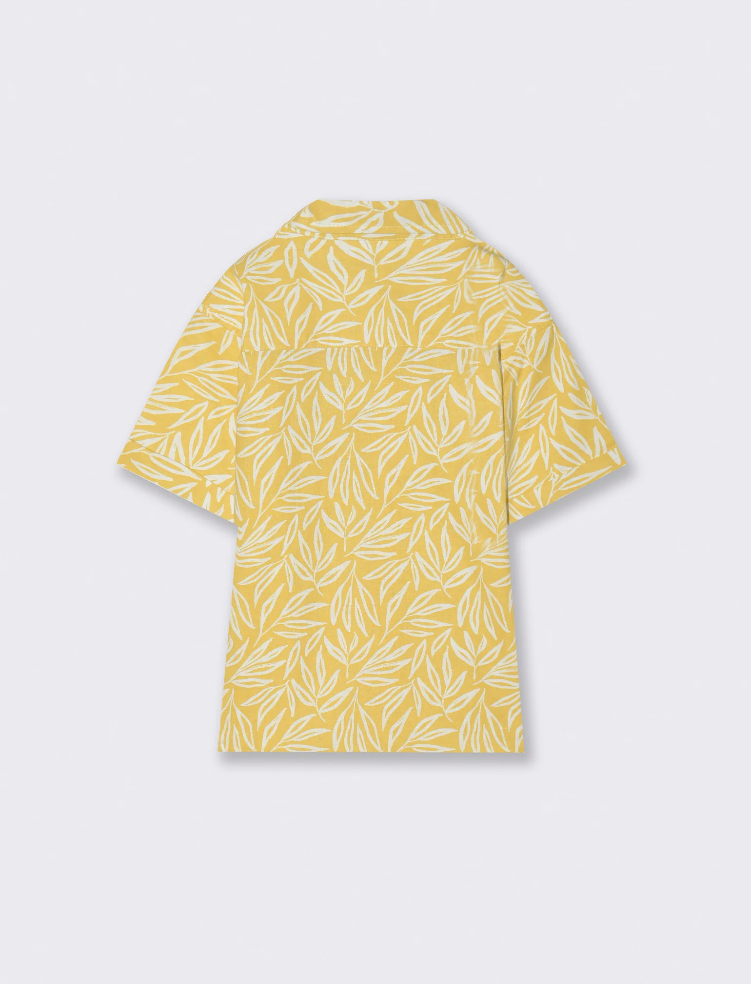 Camicia stampa foglie da bambino - Ocra - Image 5