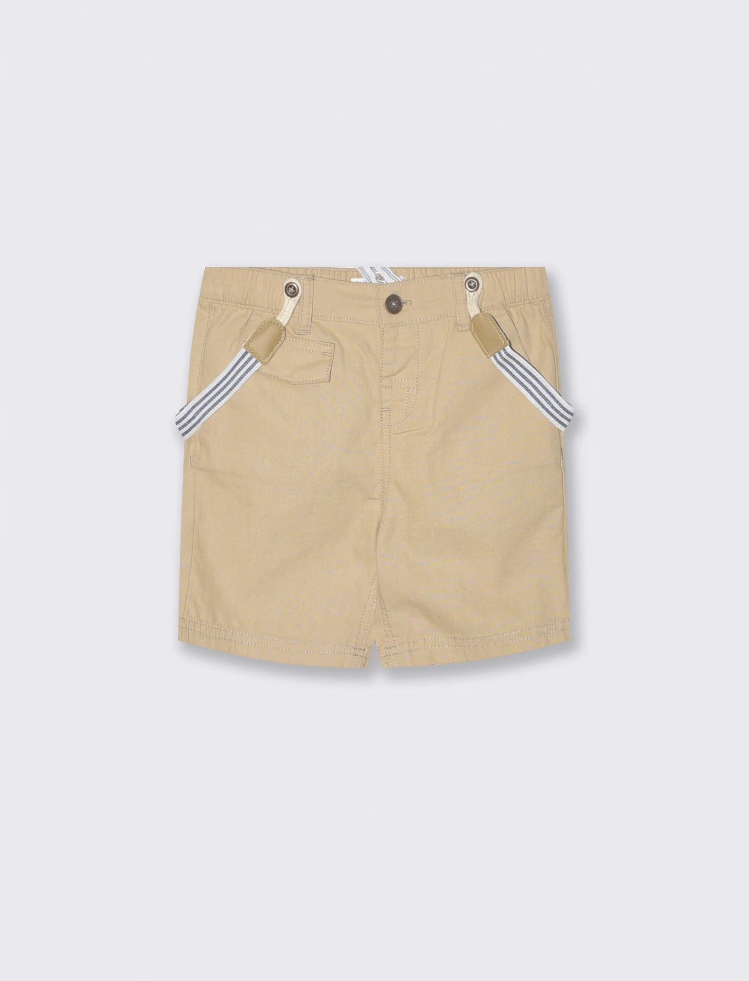 Camicia stampata manica corta palme - Beige