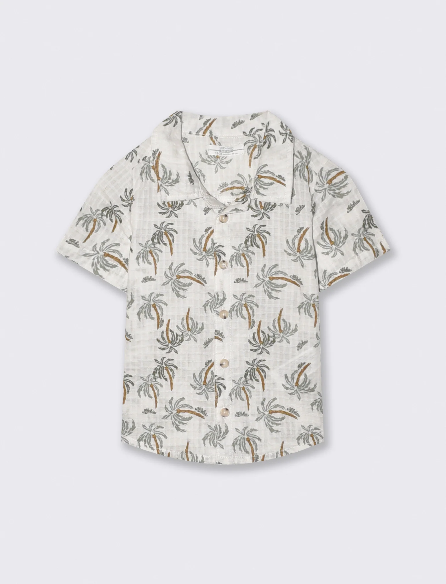 Camicia stampata manica corta palme - Fantasia
