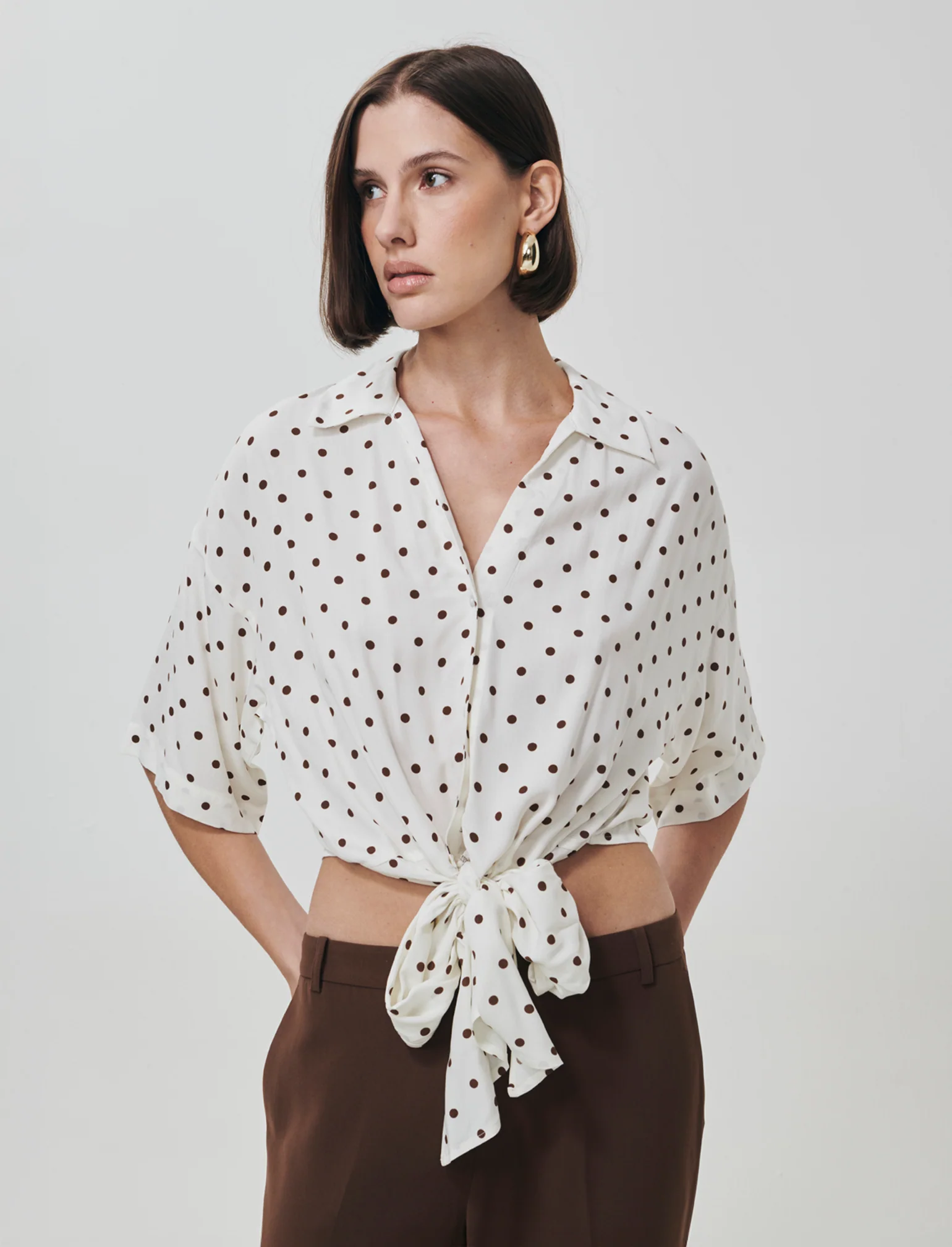 Camicia Stampata Mezza Manica con Nodo - var 2 - Image 2