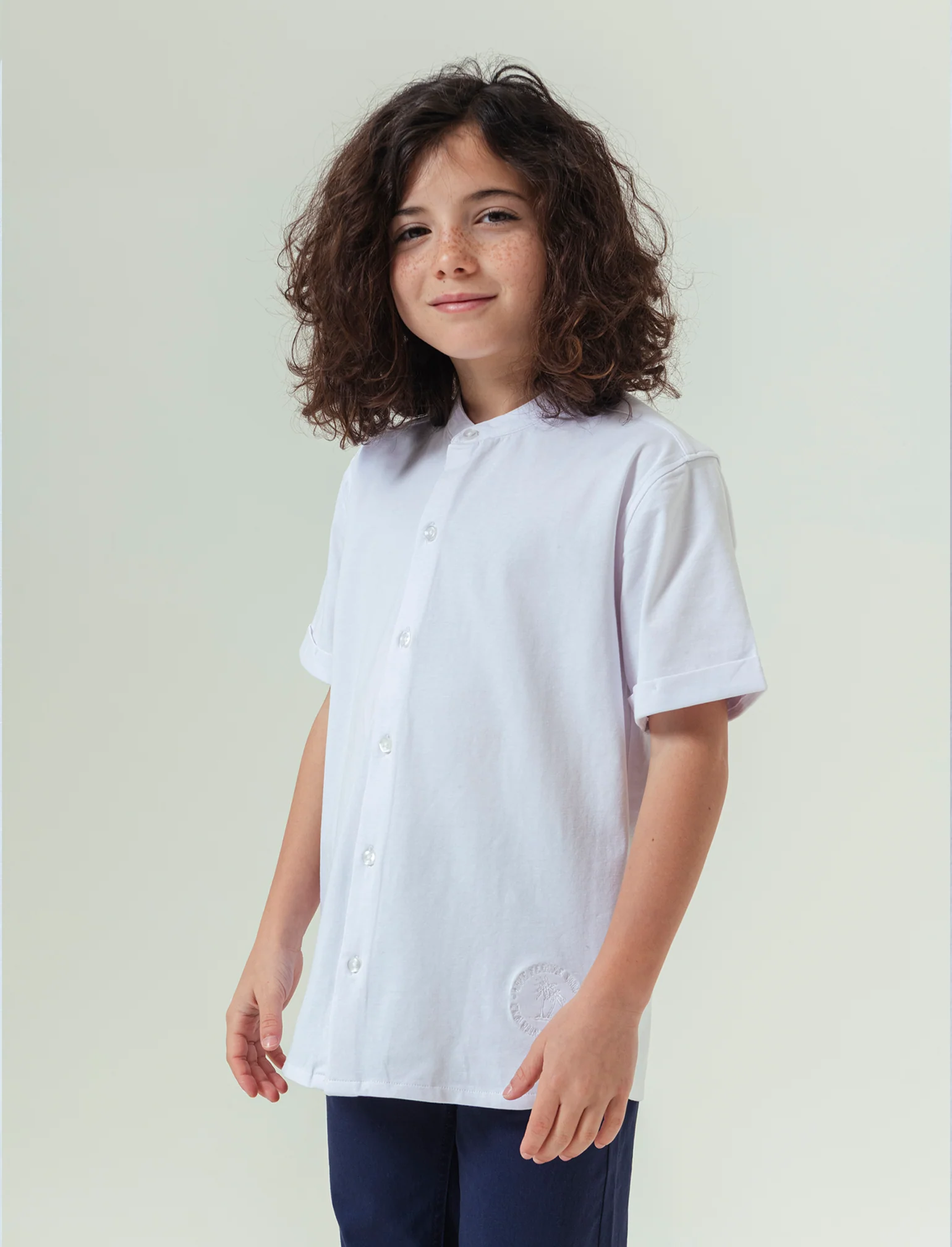 Camicia tinta unita da bambino - Bianco - Image 4