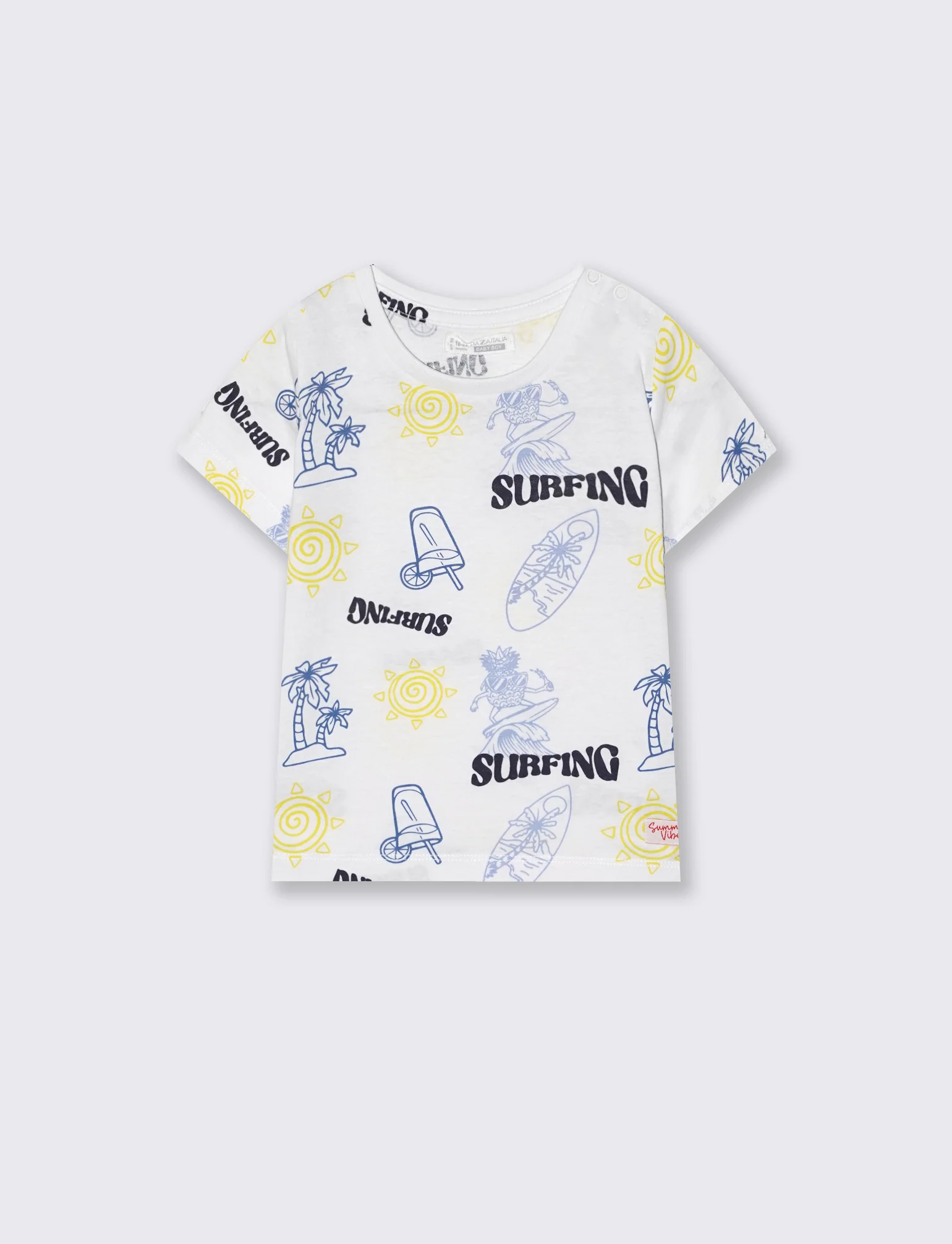 Camicia tropicale manica corta trendy - Bianco