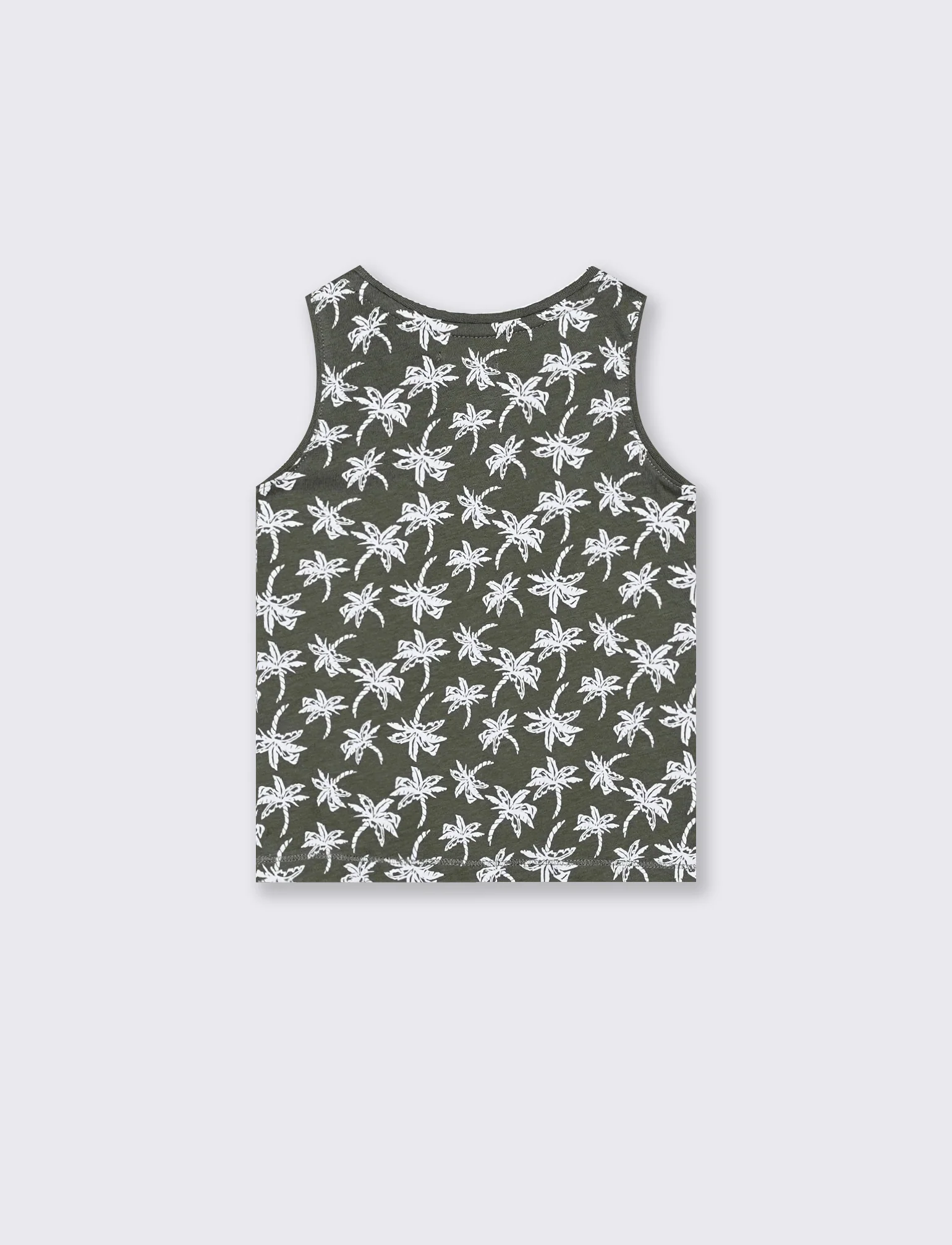 Canotta a fantasia in due colori trendy - Verde militare - Image 2