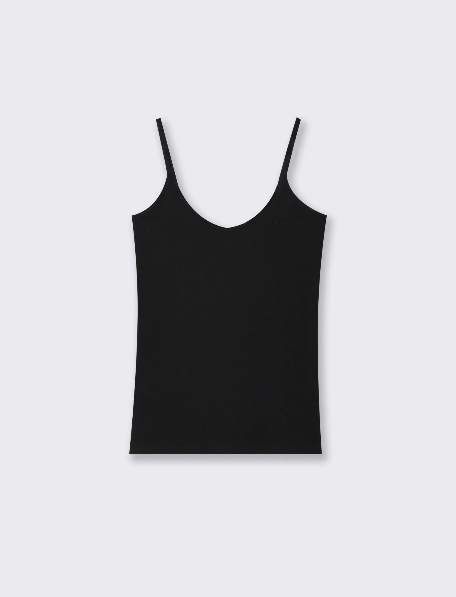 Canotta basic con spalline sottili - Nero