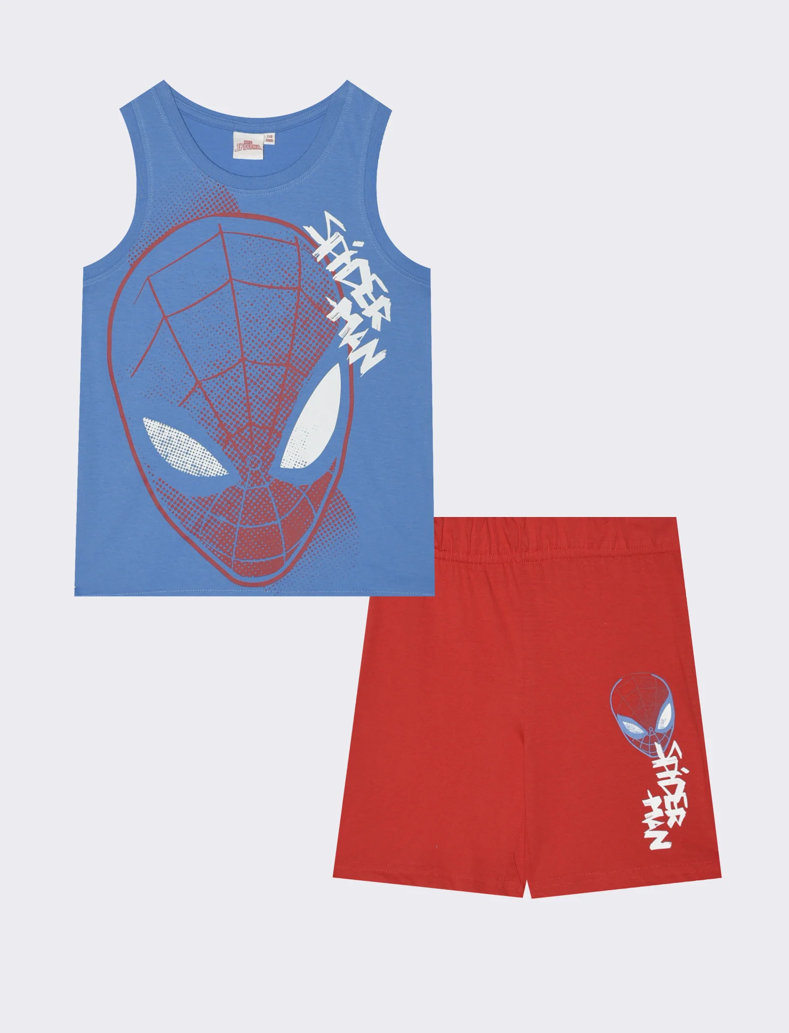 Canotta e short in cotone Spiderman - Blu oceano - Image 2