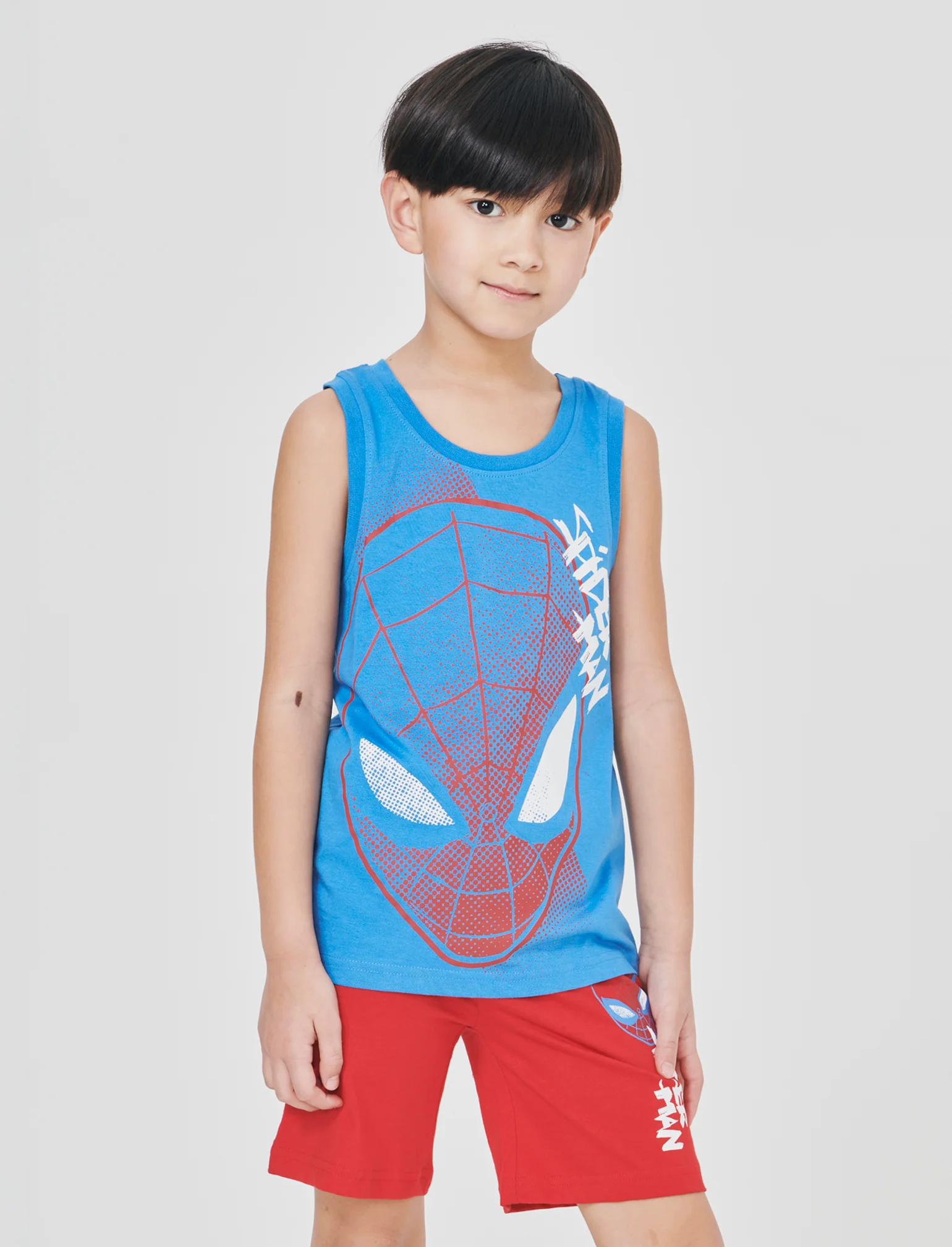 Canotta e short in cotone Spiderman - Blu oceano - Image 3