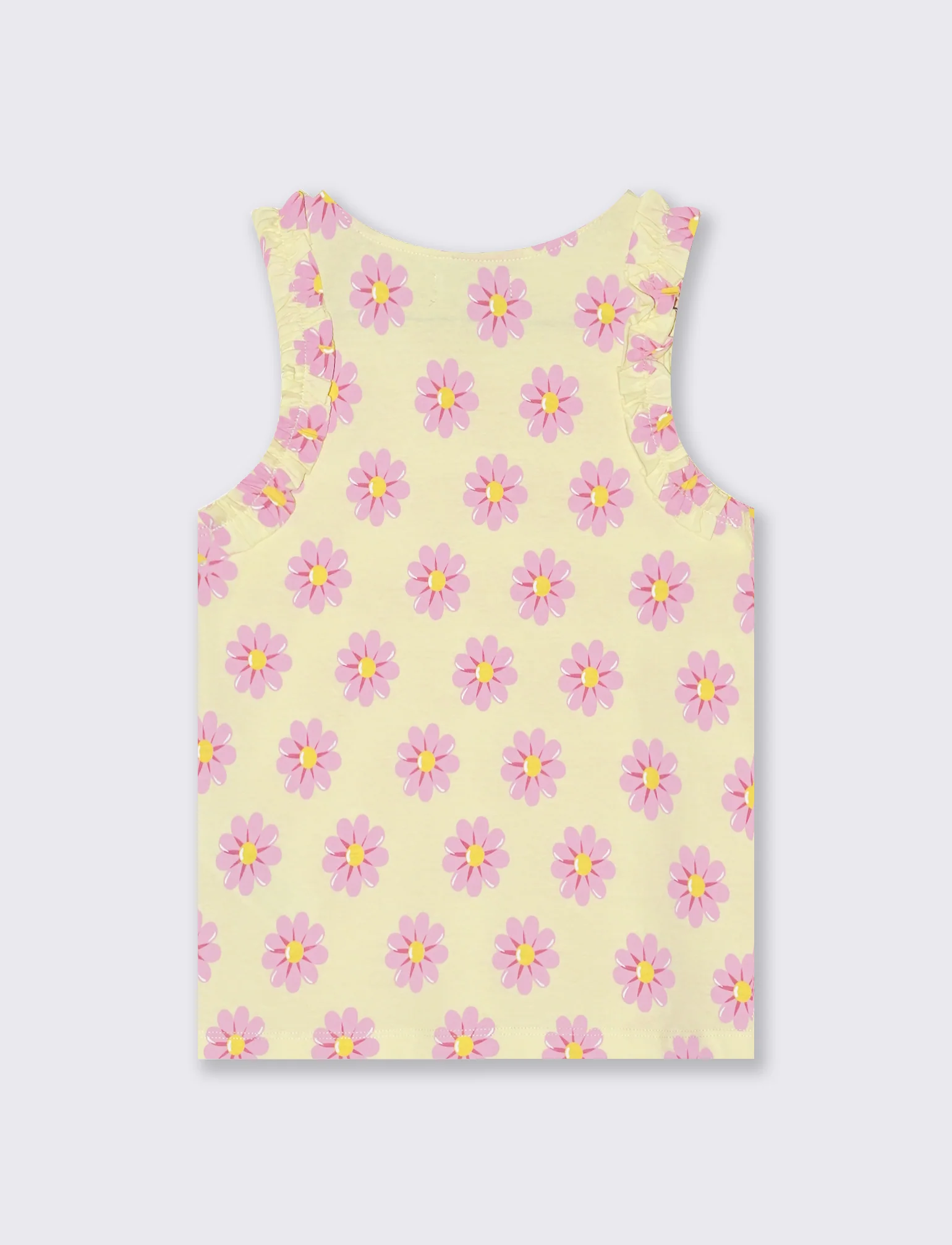 Canotta fantasia con rouches trendy - Giallo - Image 2