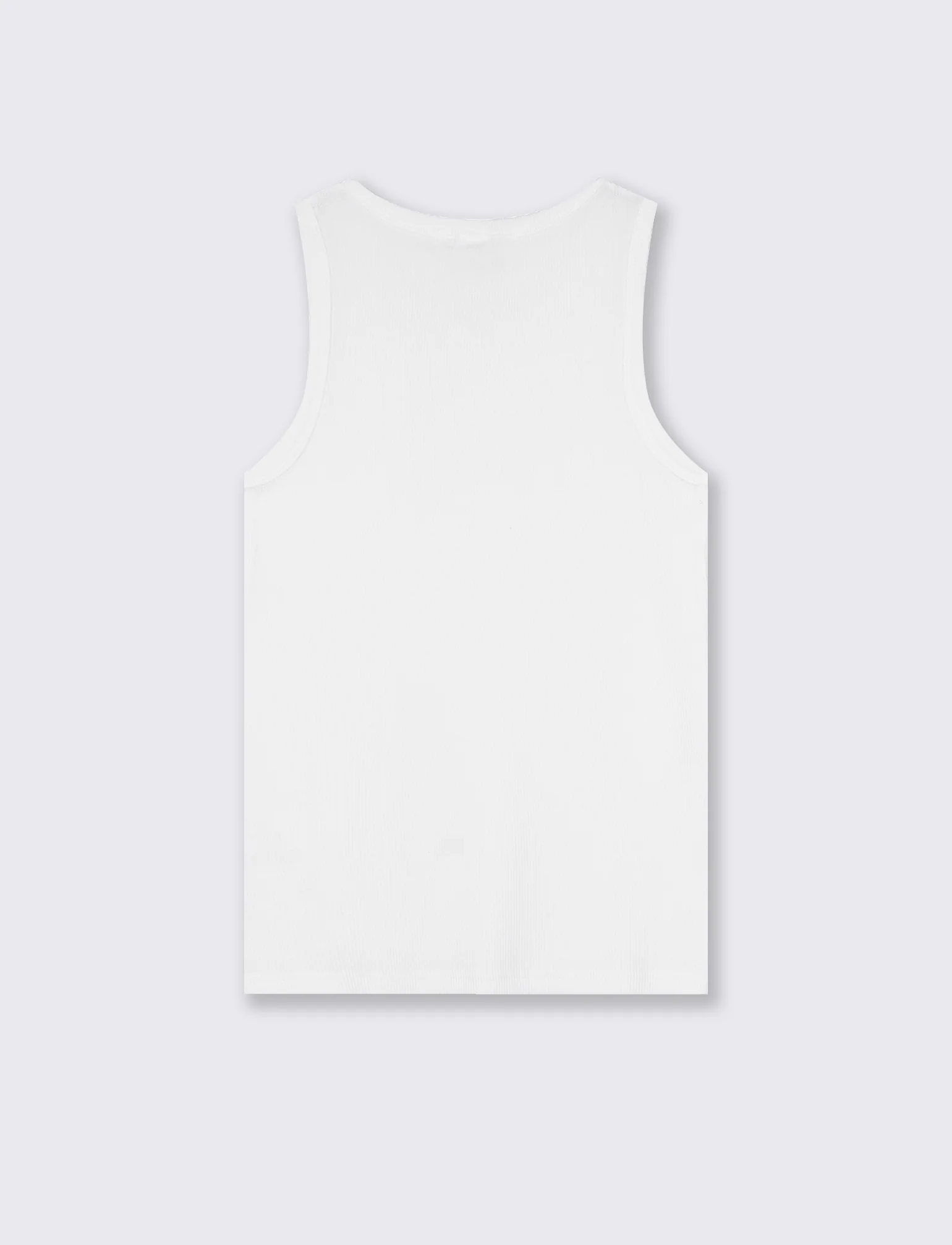 Canotta Slim Fit in Tessuto Waffle - Bianco - Image 2