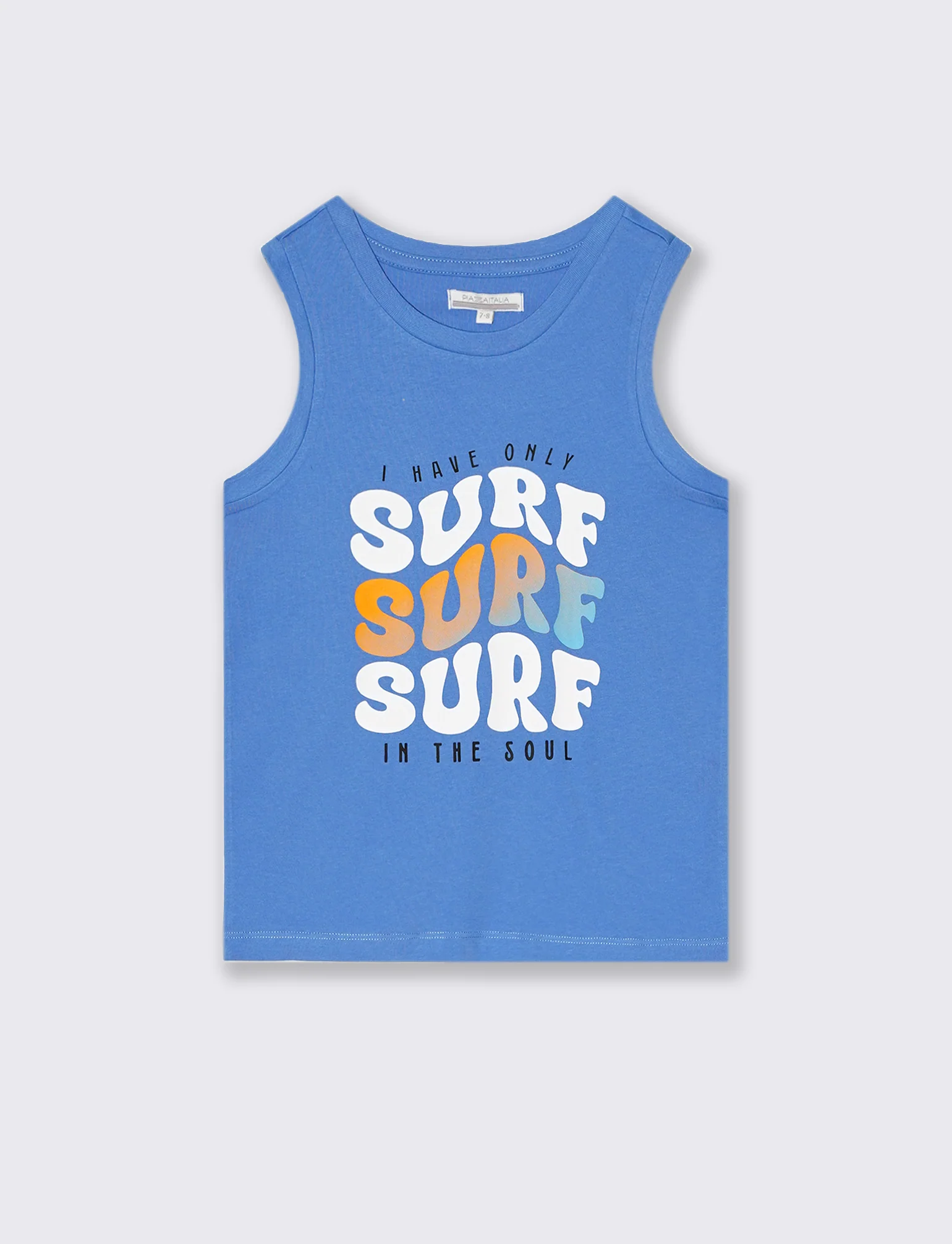Canotta stampa SURF da bambino - Blu cobalto