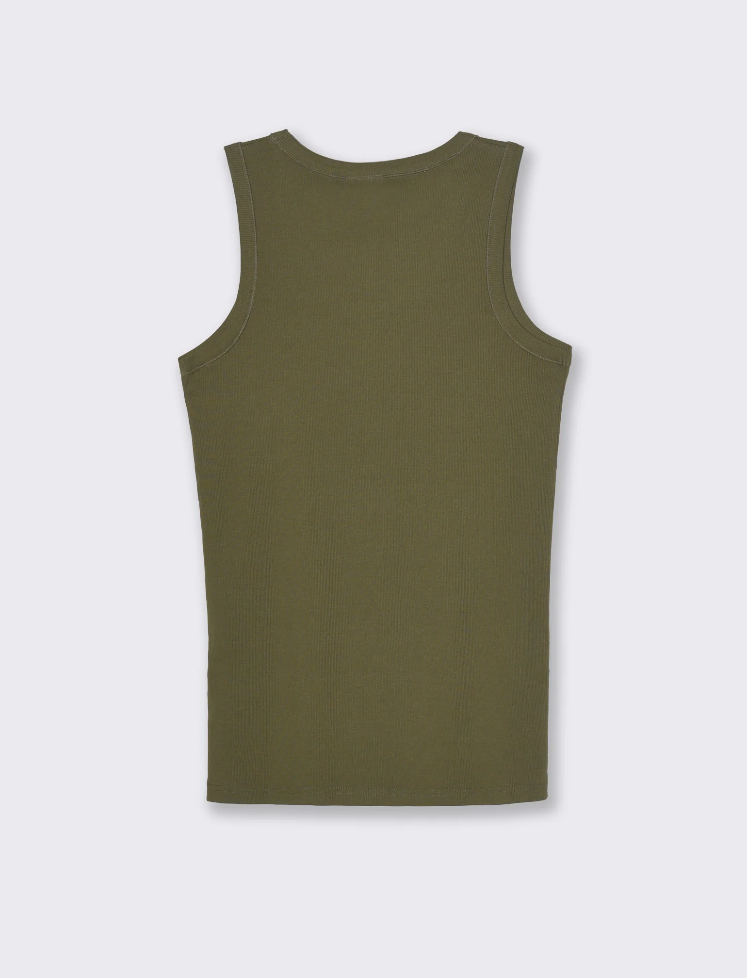 Canotta tessuto a coste da uomo - Verde militare - Image 2