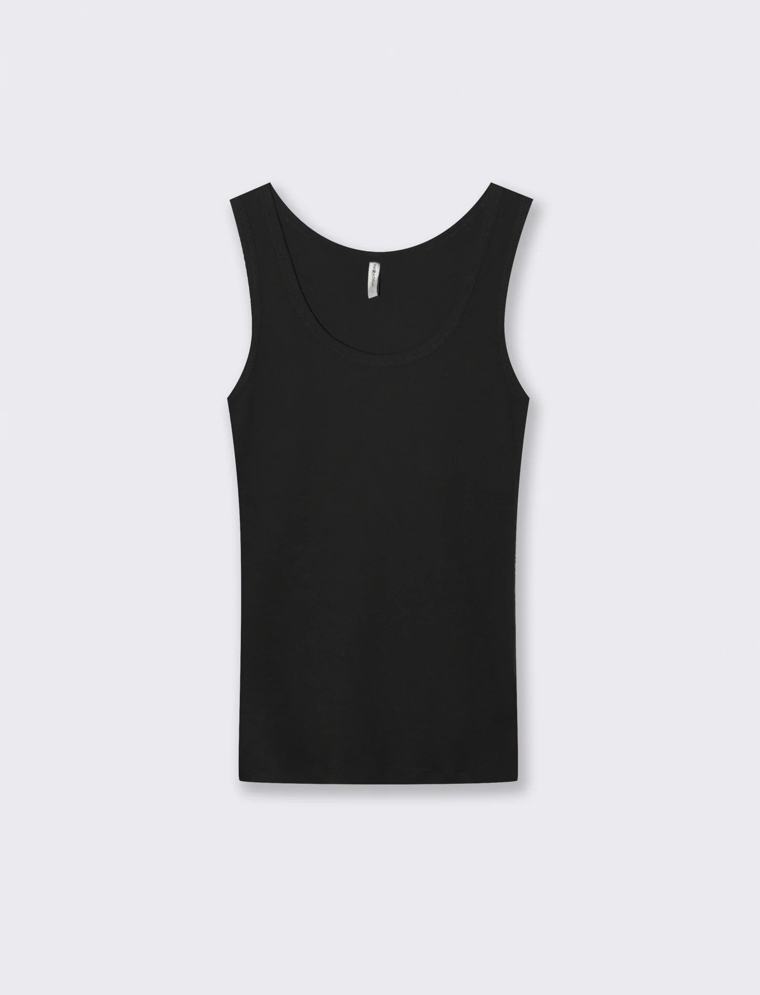 Canottiera Basica Scollo Madonna Skinny - Nero