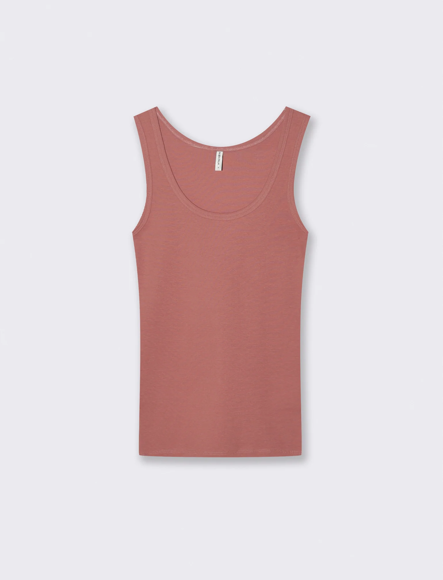 Canottiera Basica Scollo Madonna Skinny - Rosso mattone